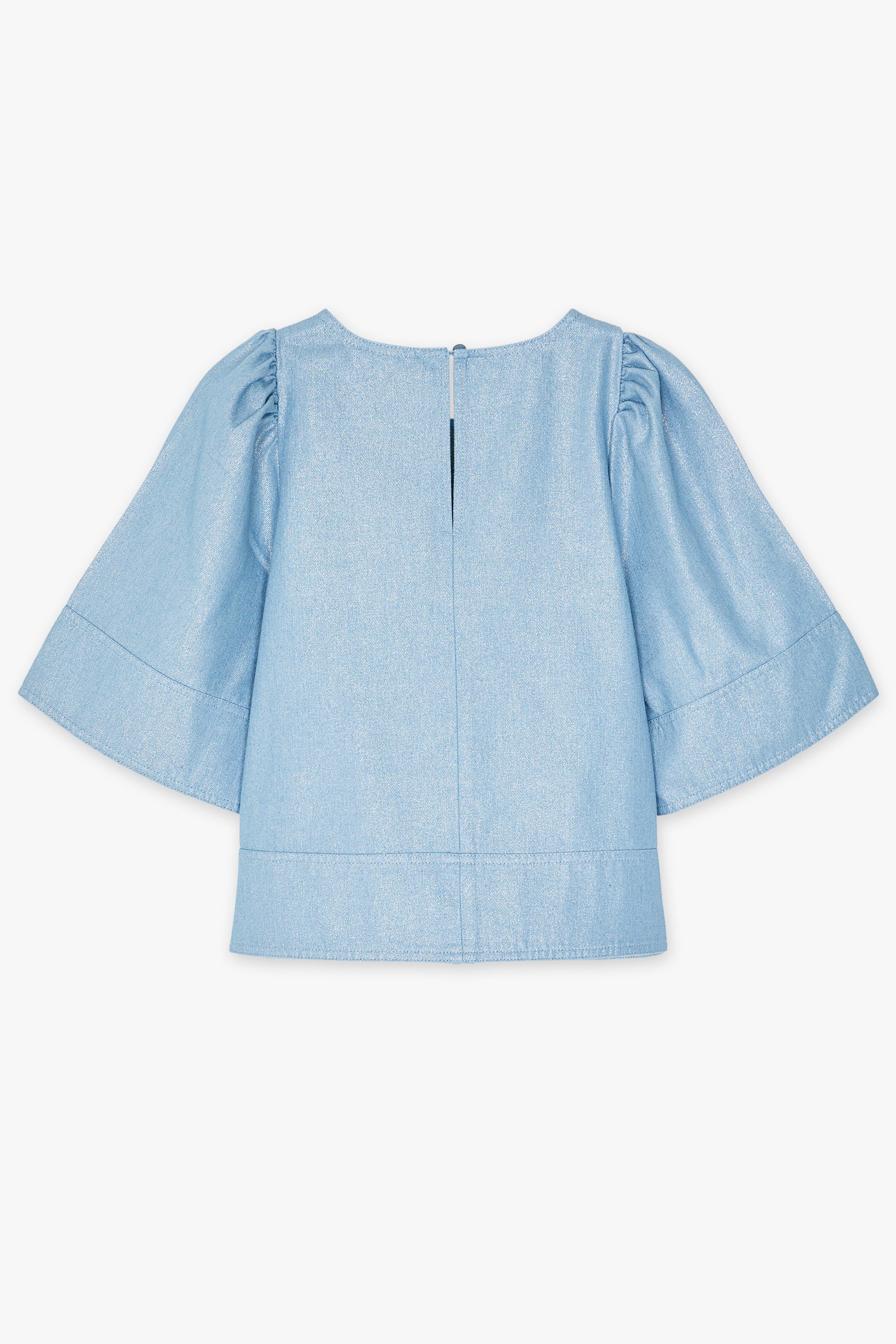 CKS - SENIM - Bluse Kurze Ärmel - Hellblau
