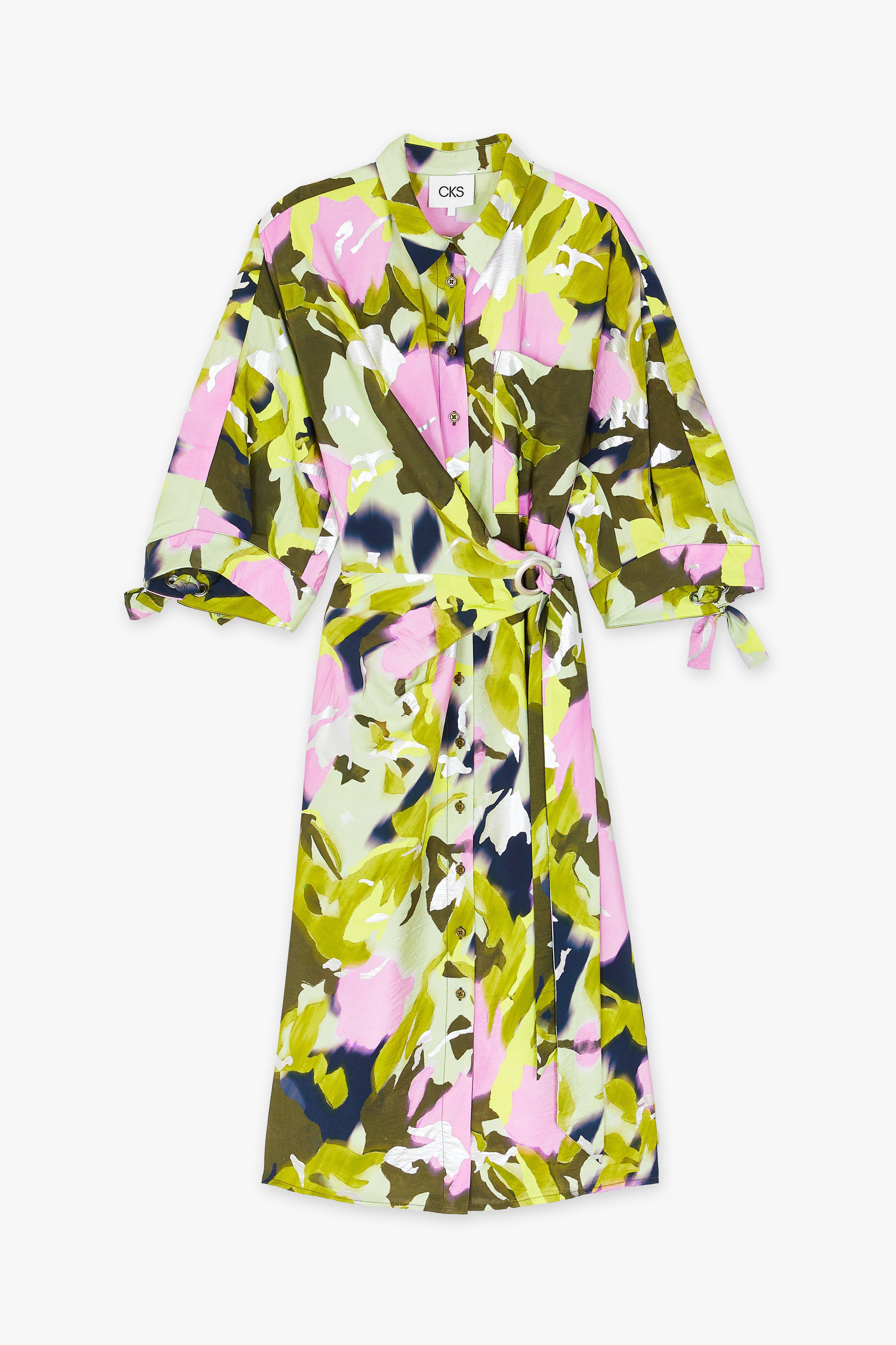CKS - DIOXIDE - robe midi - khaki