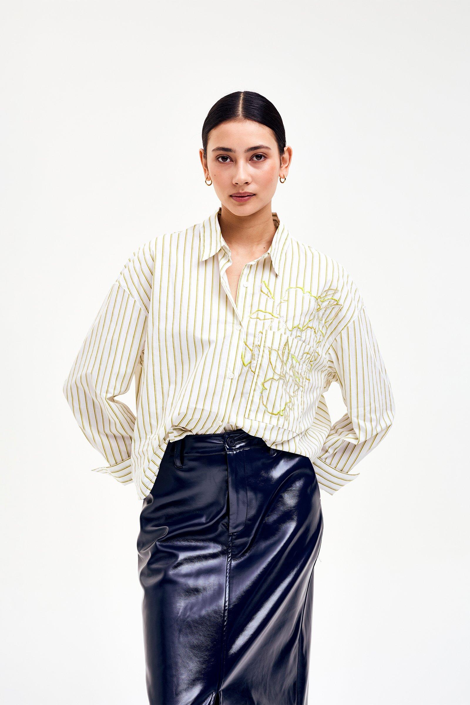 CKS - STANDING - blouse short sleeves - light green
