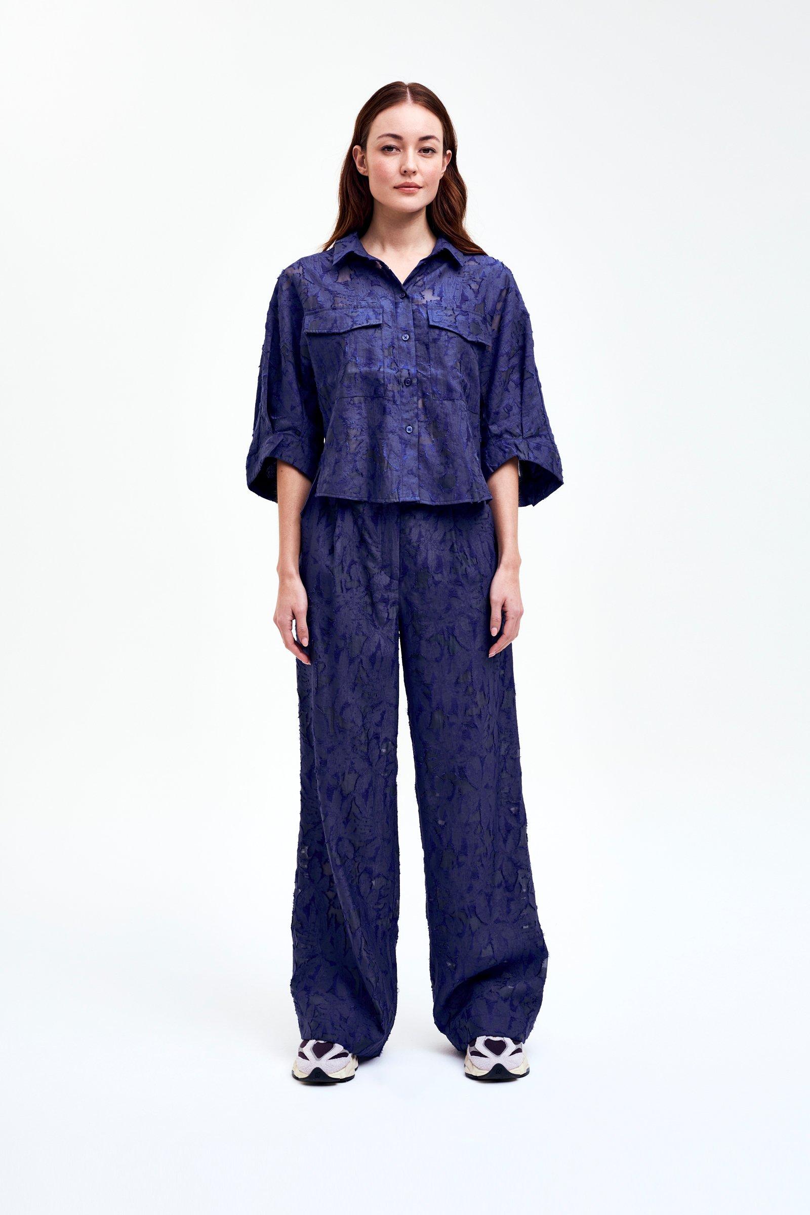 CKS - SALTY - blouse lange mouwen - donkerblauw