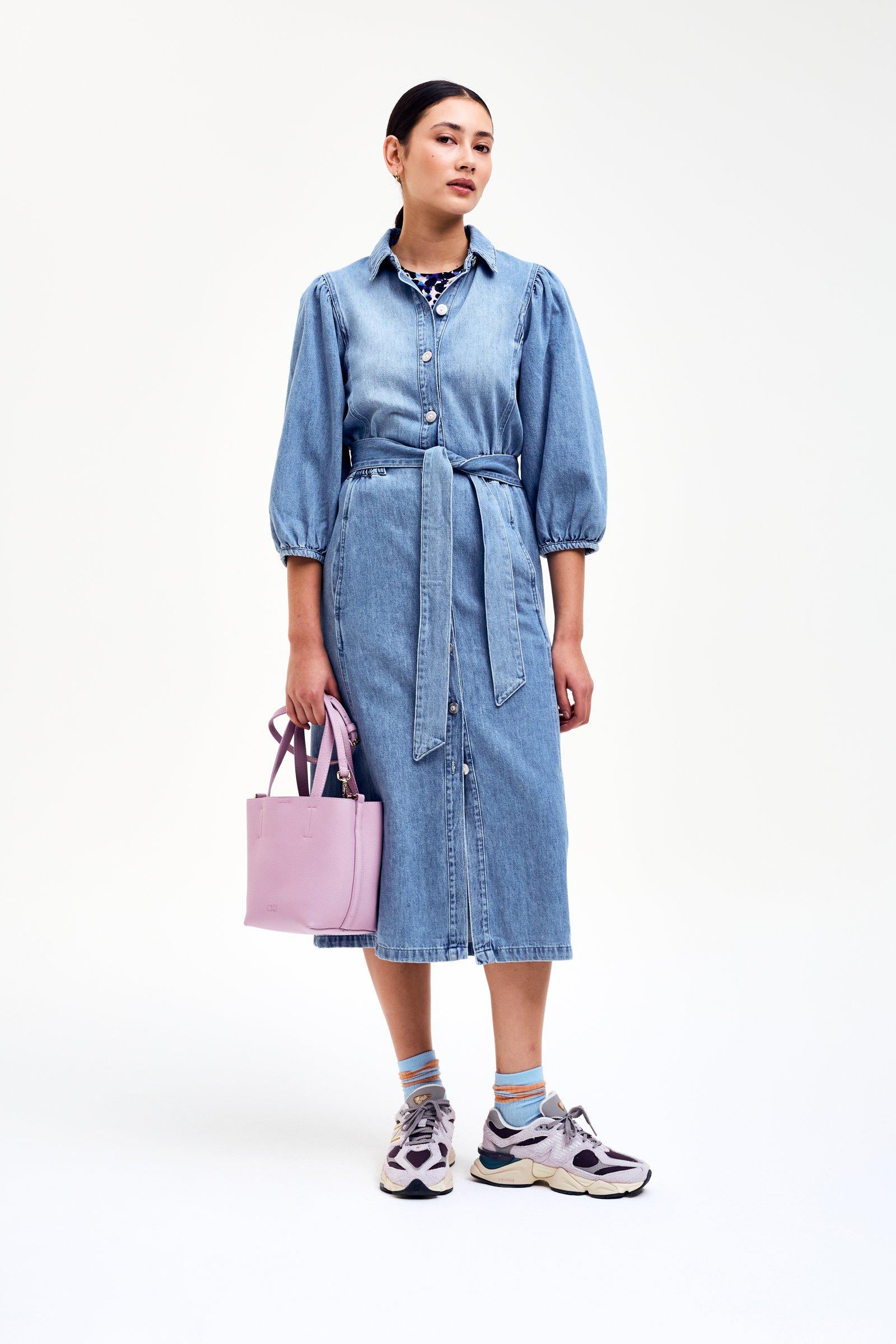 CKS - IVORYS - robe midi - bleu