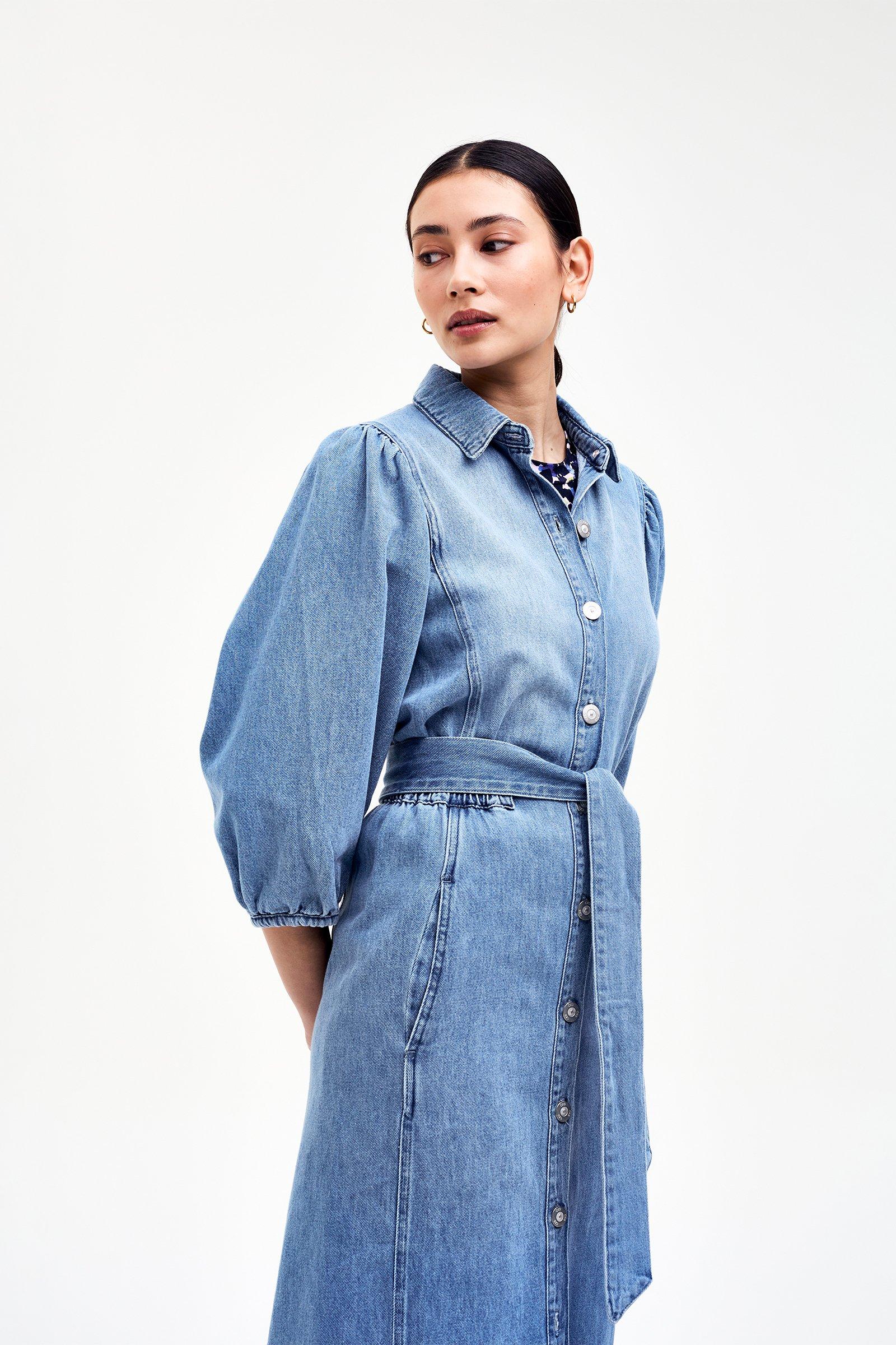 CKS - IVORYS - robe midi - bleu