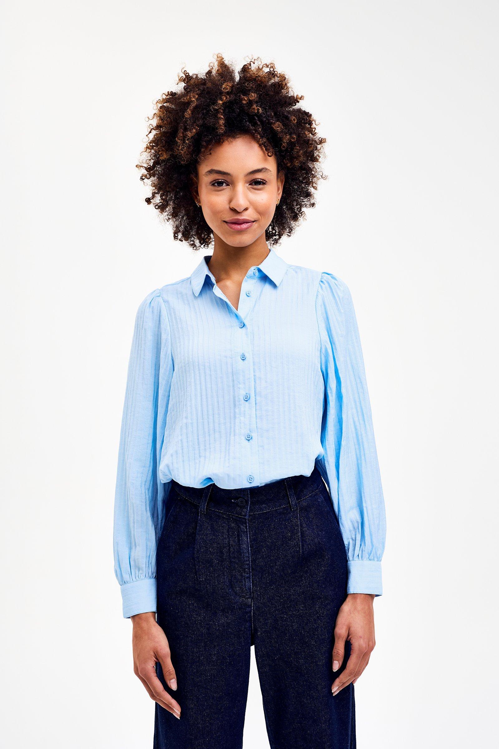 CKS - SHICKO - blouse short sleeves - light blue
