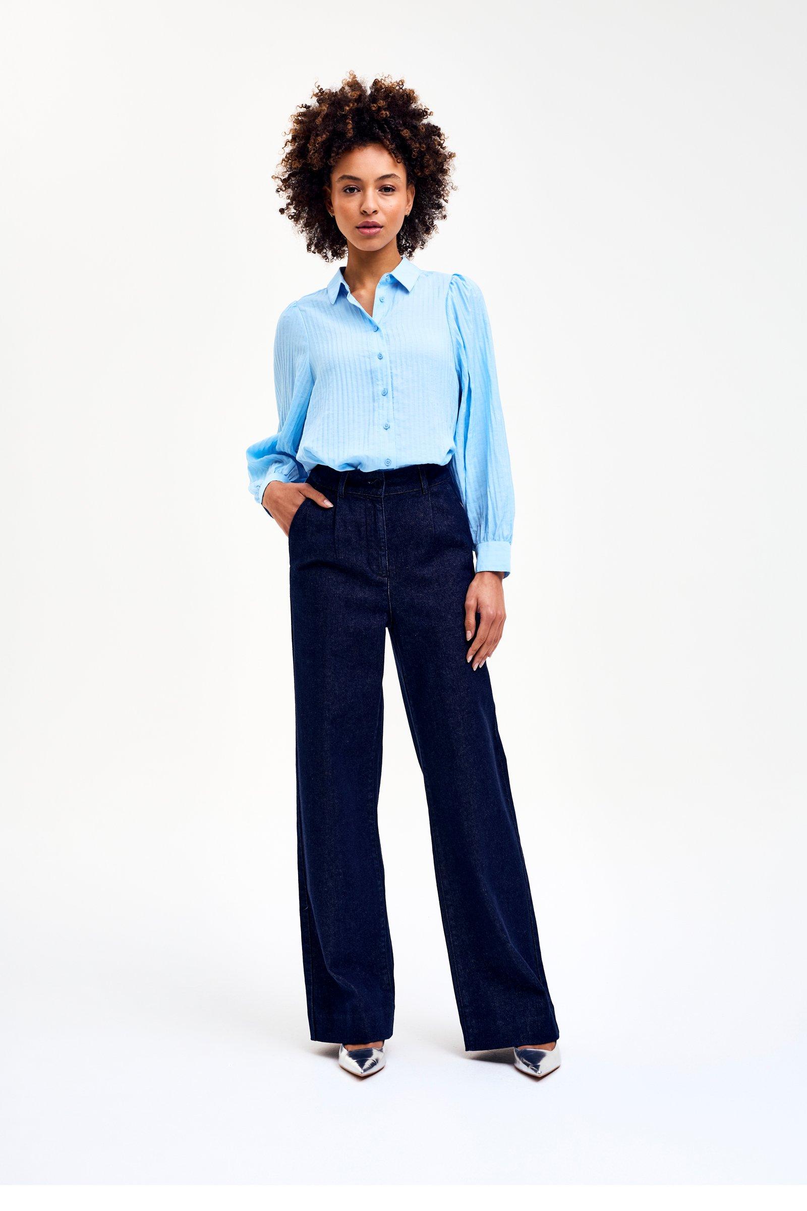 CKS - SHICKO - blouse korte mouwen - lichtblauw