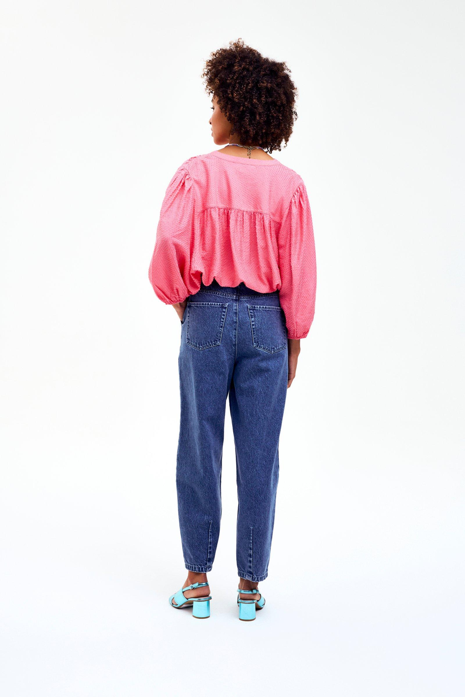 CKS - WILDA - blouse korte mouwen - felroze