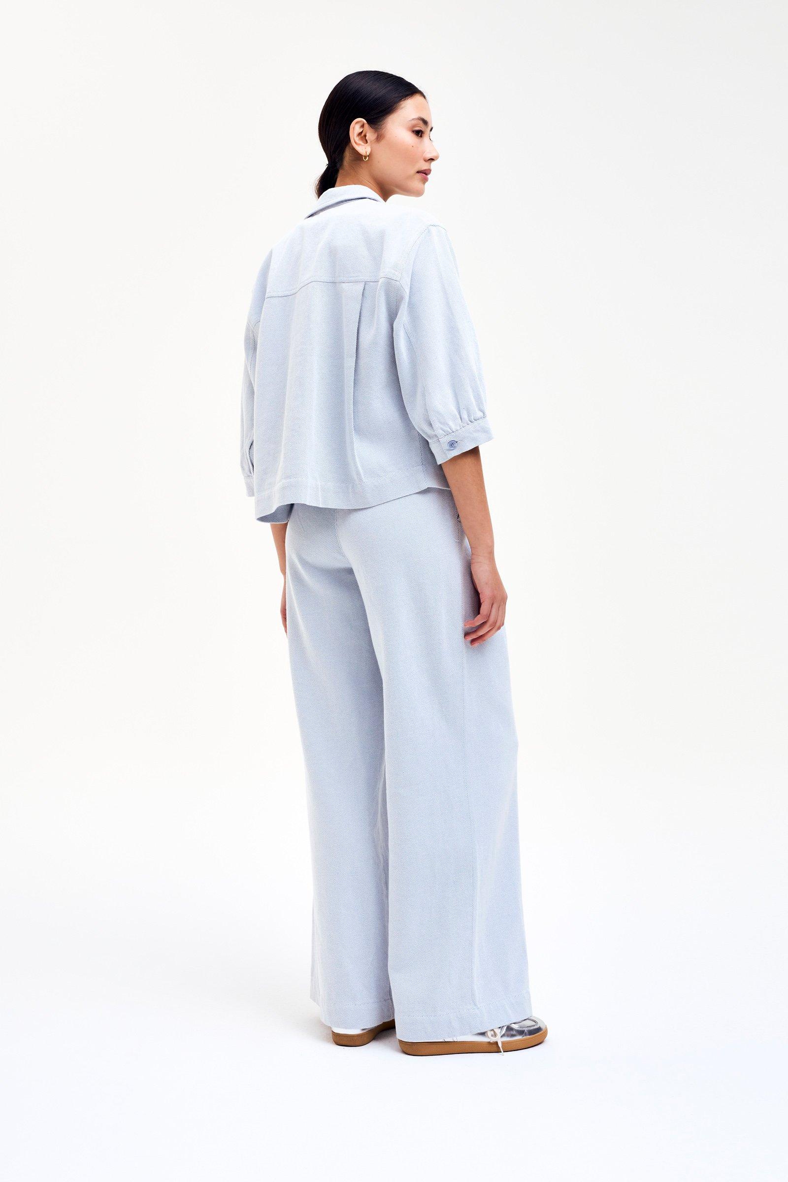 CKS - SELINO - blouse korte mouwen - lichtblauw