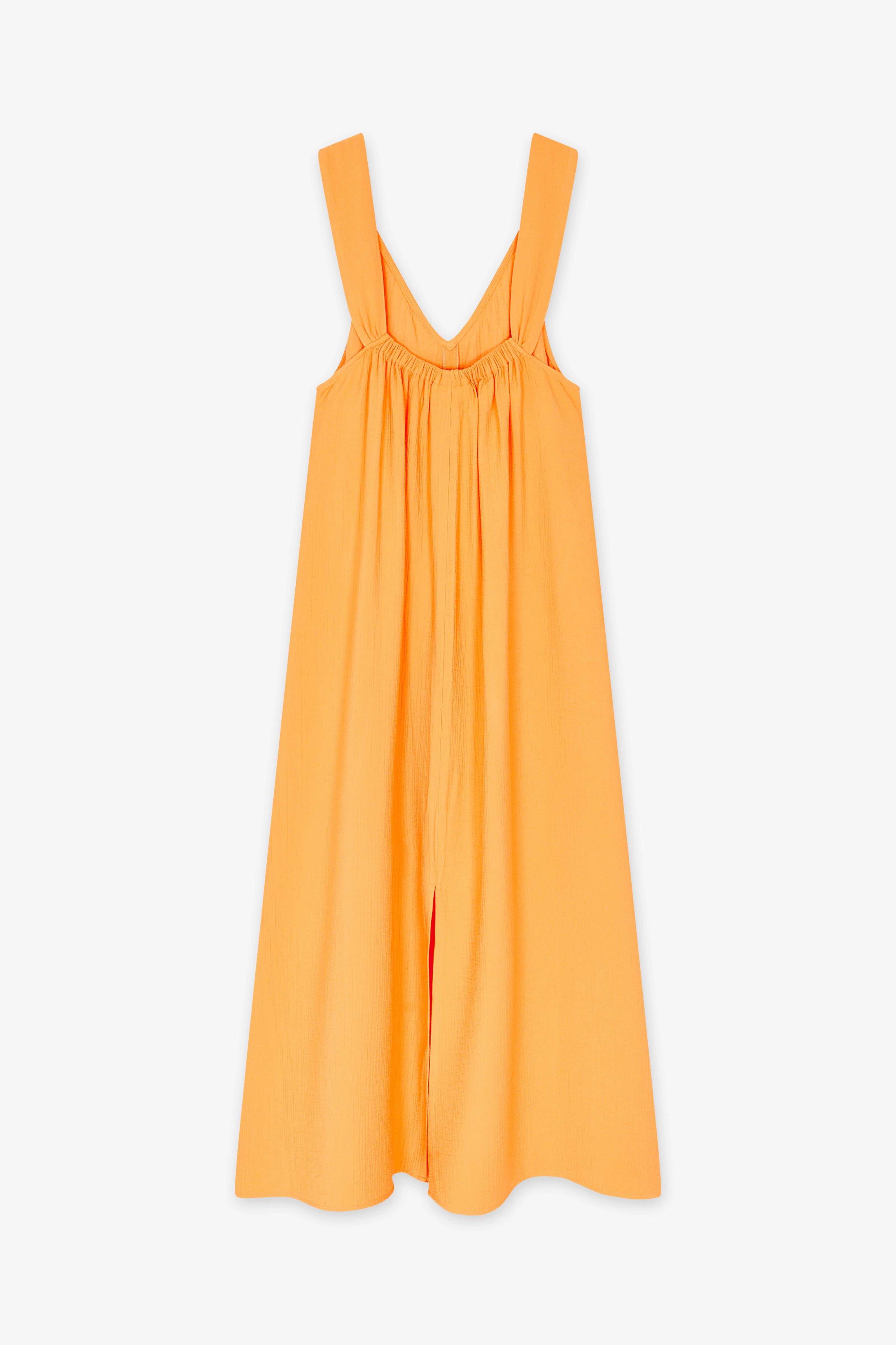 CKS - DAHLIA - midi jurk - lichtoranje