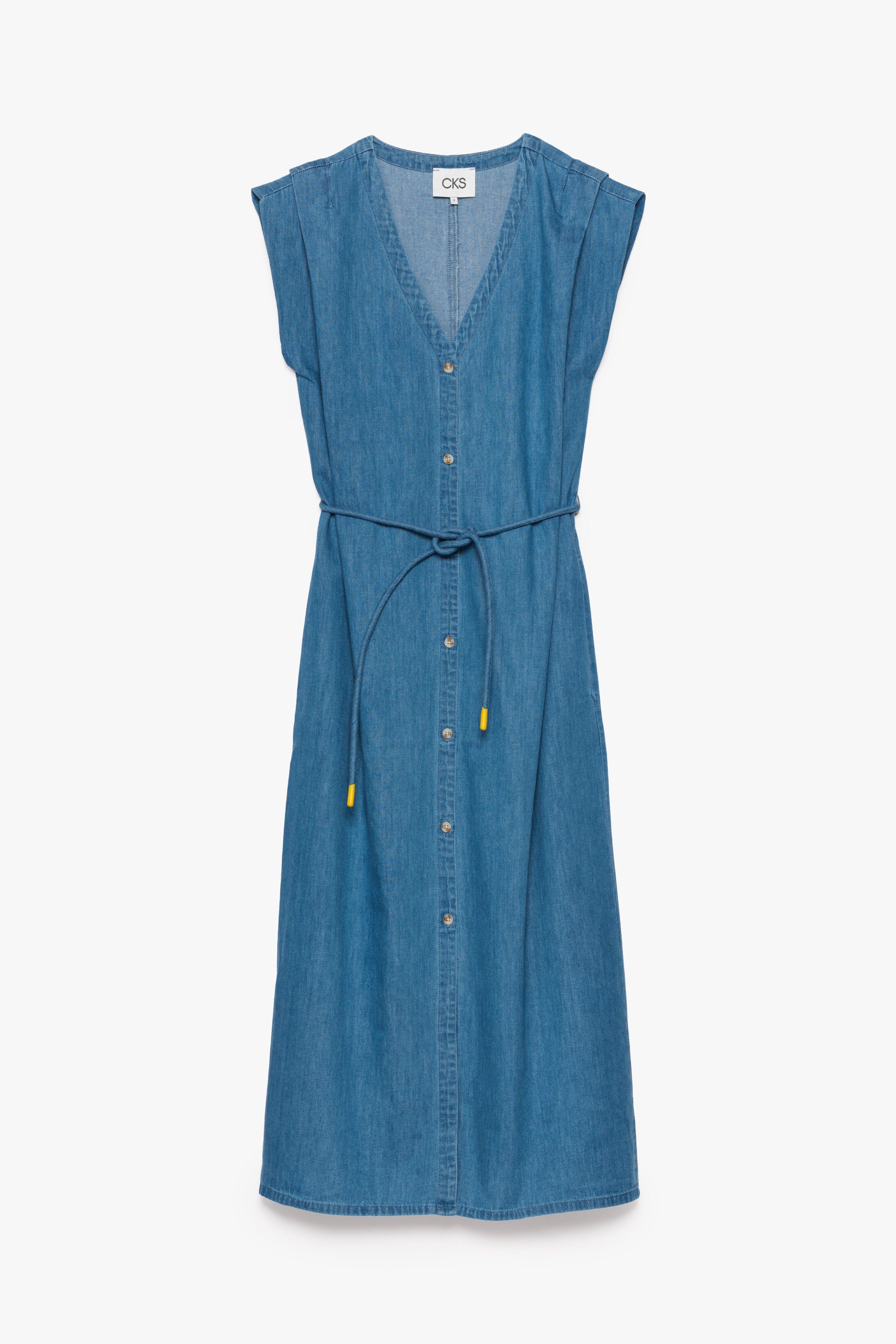 CKS - DAZED - lange jurk - blauw