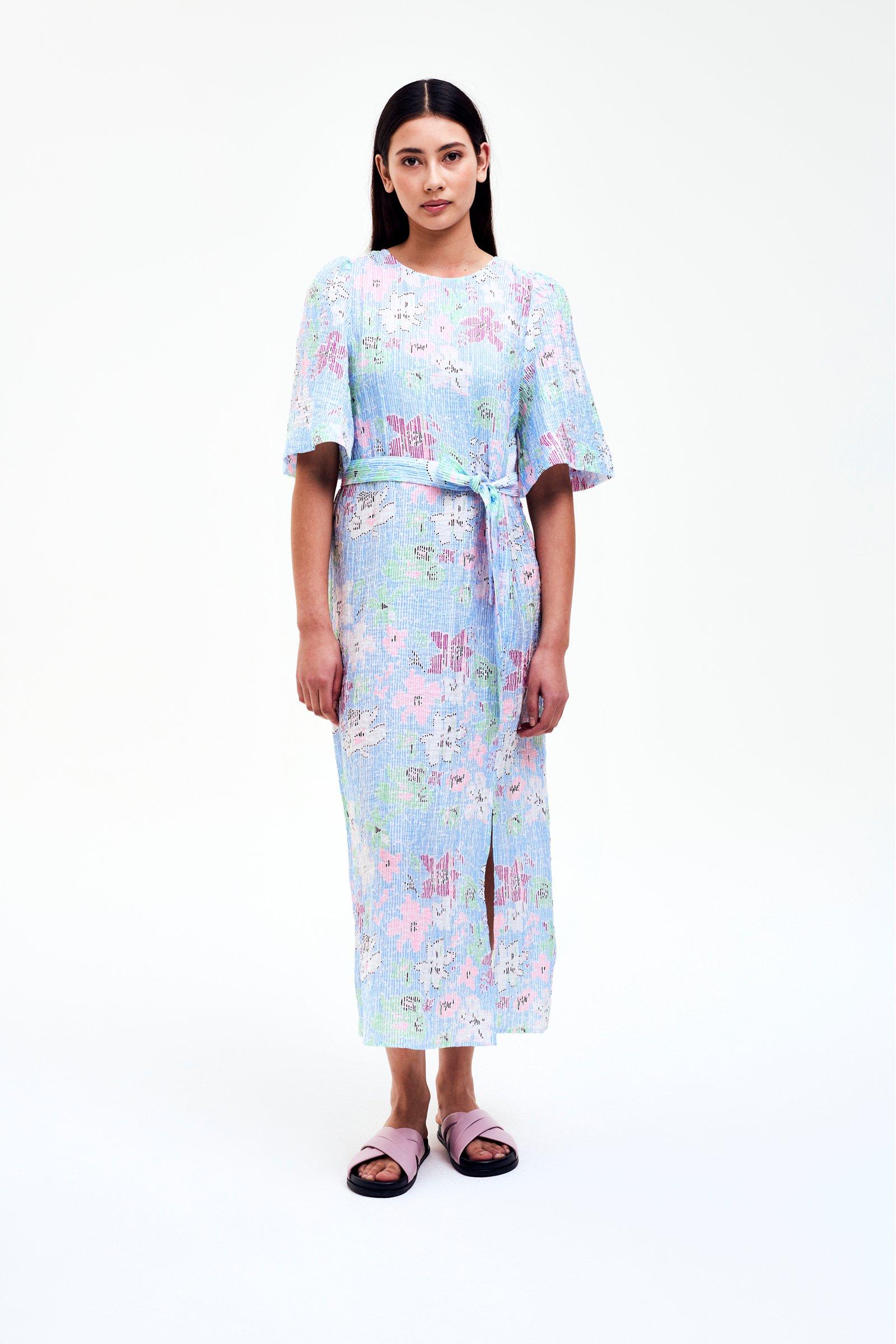 CKS - DISLA - midi jurk - felblauw