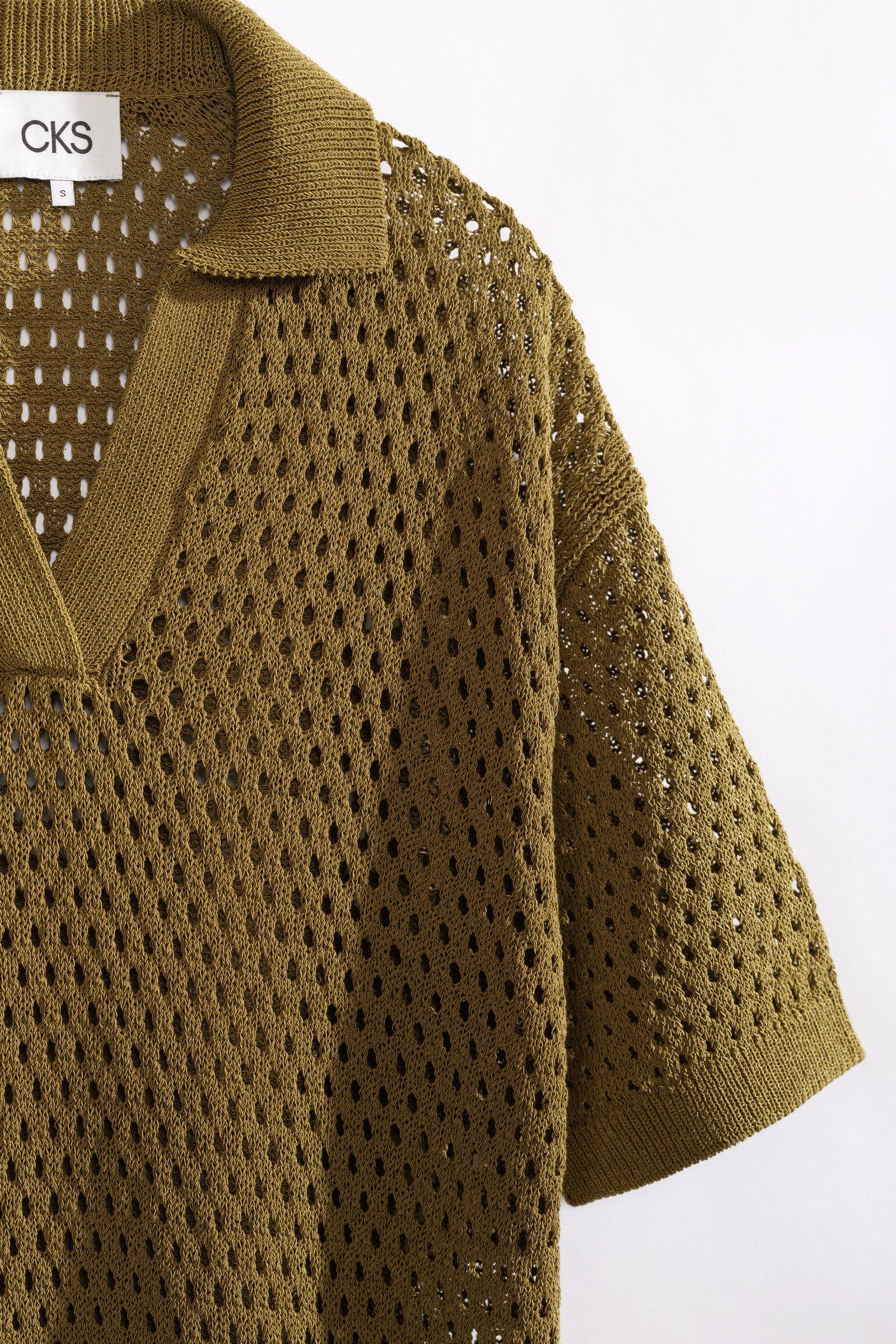 CKS - DEEPS - lange jurk - khaki