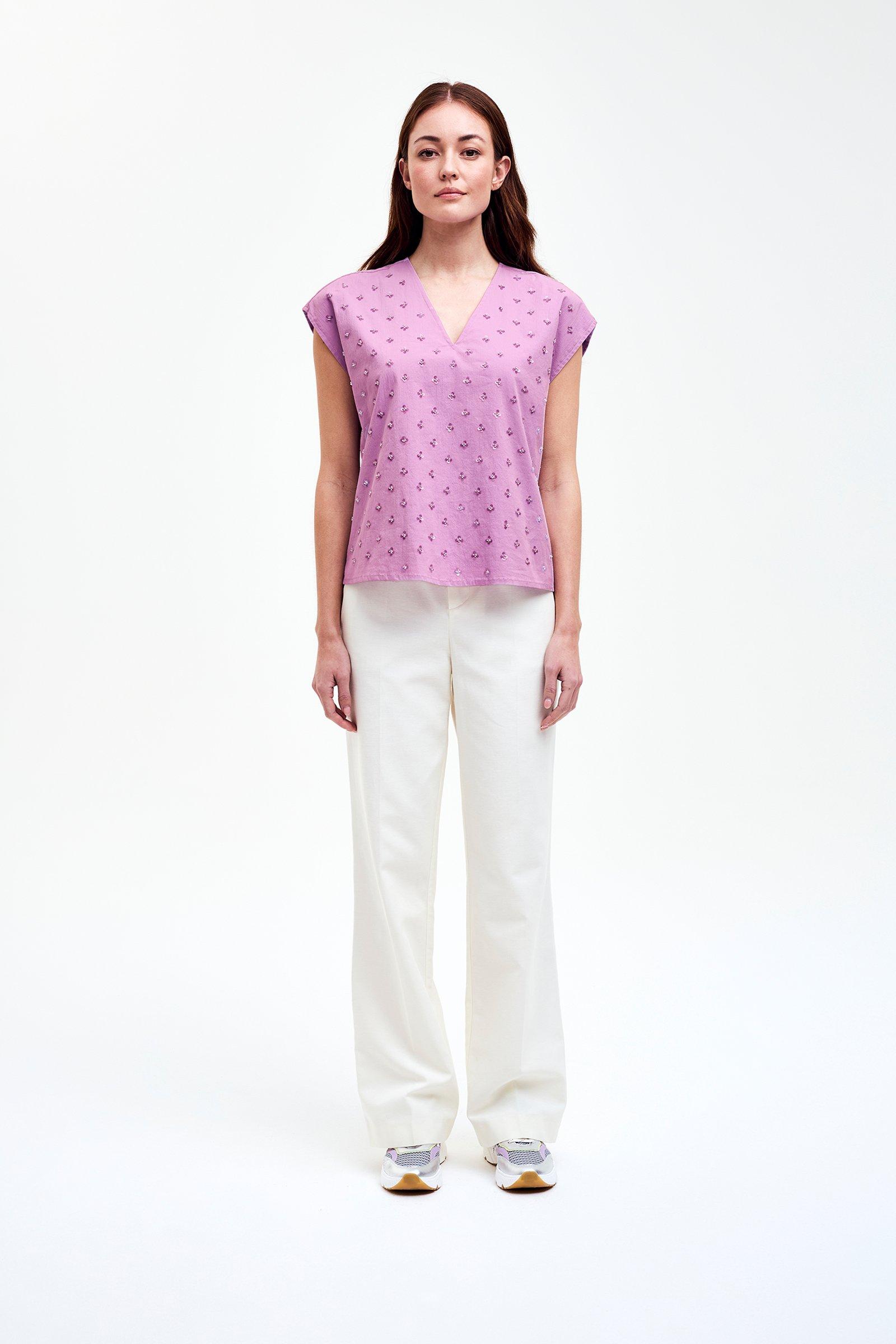 CKS - SABAR - blouse lange mouwen - lila