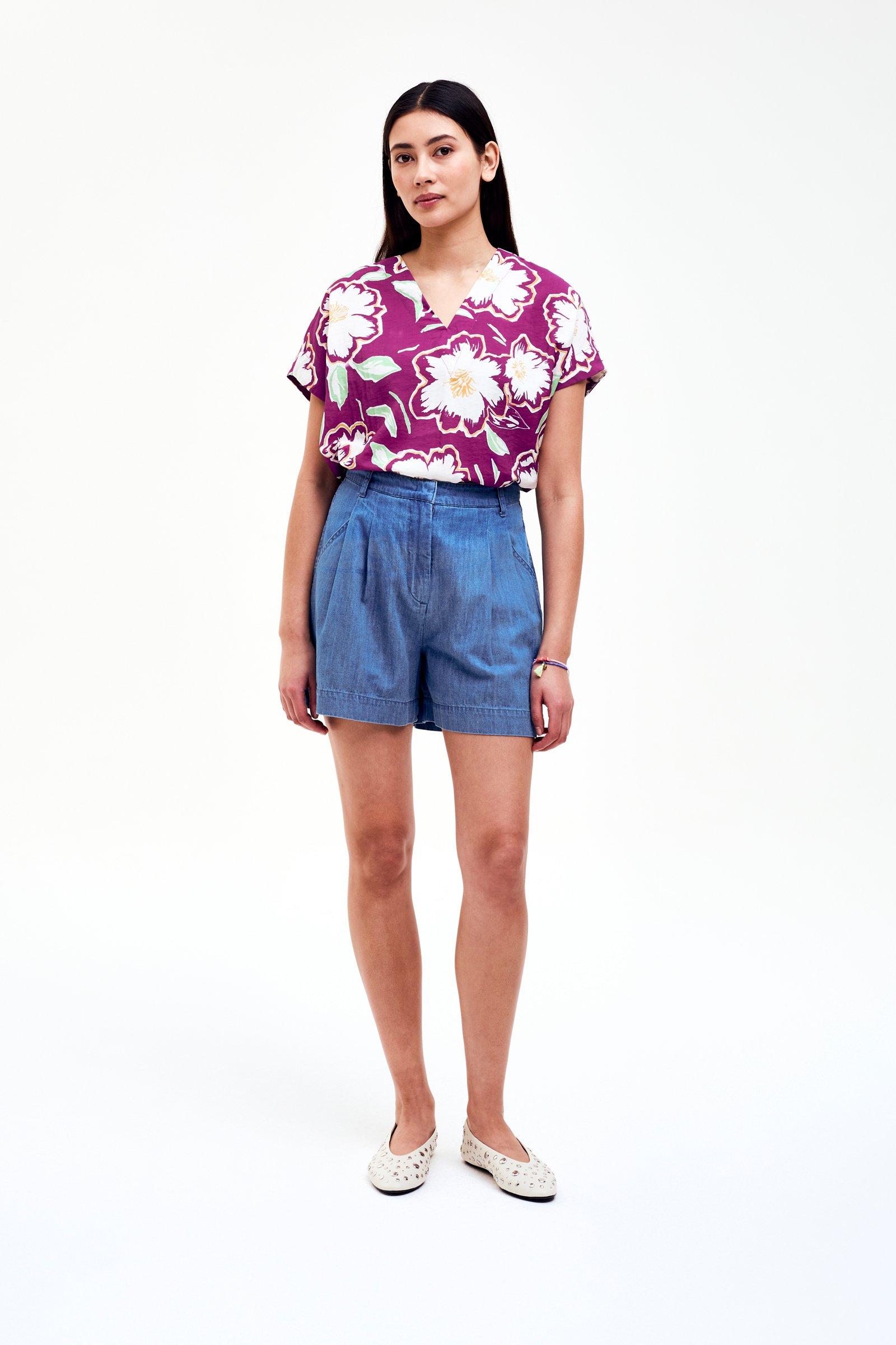 CKS - SABA - blouse lange mouwen - paars