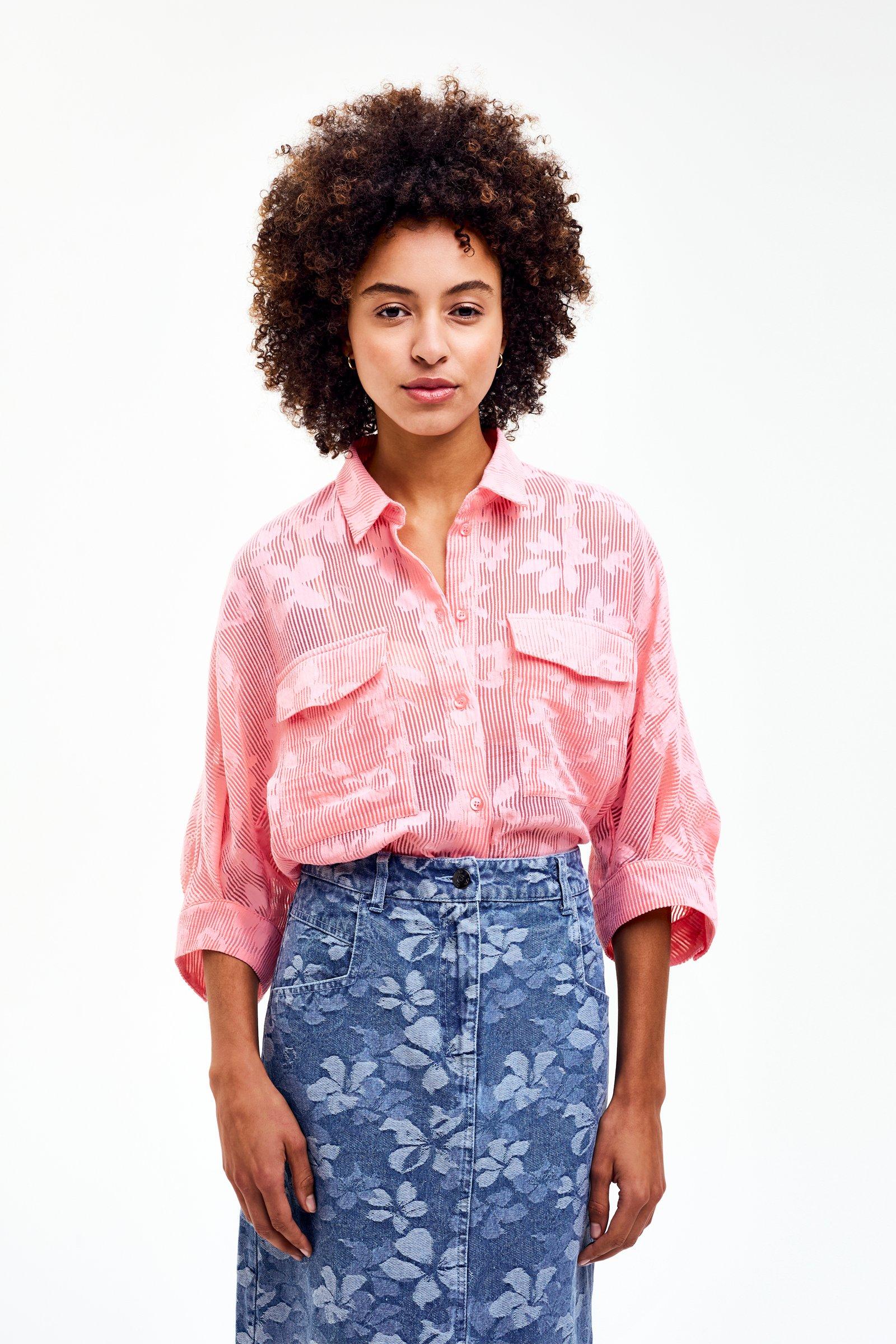 CKS - SALTY - Bluse Kurze Ärmel - Hellorange