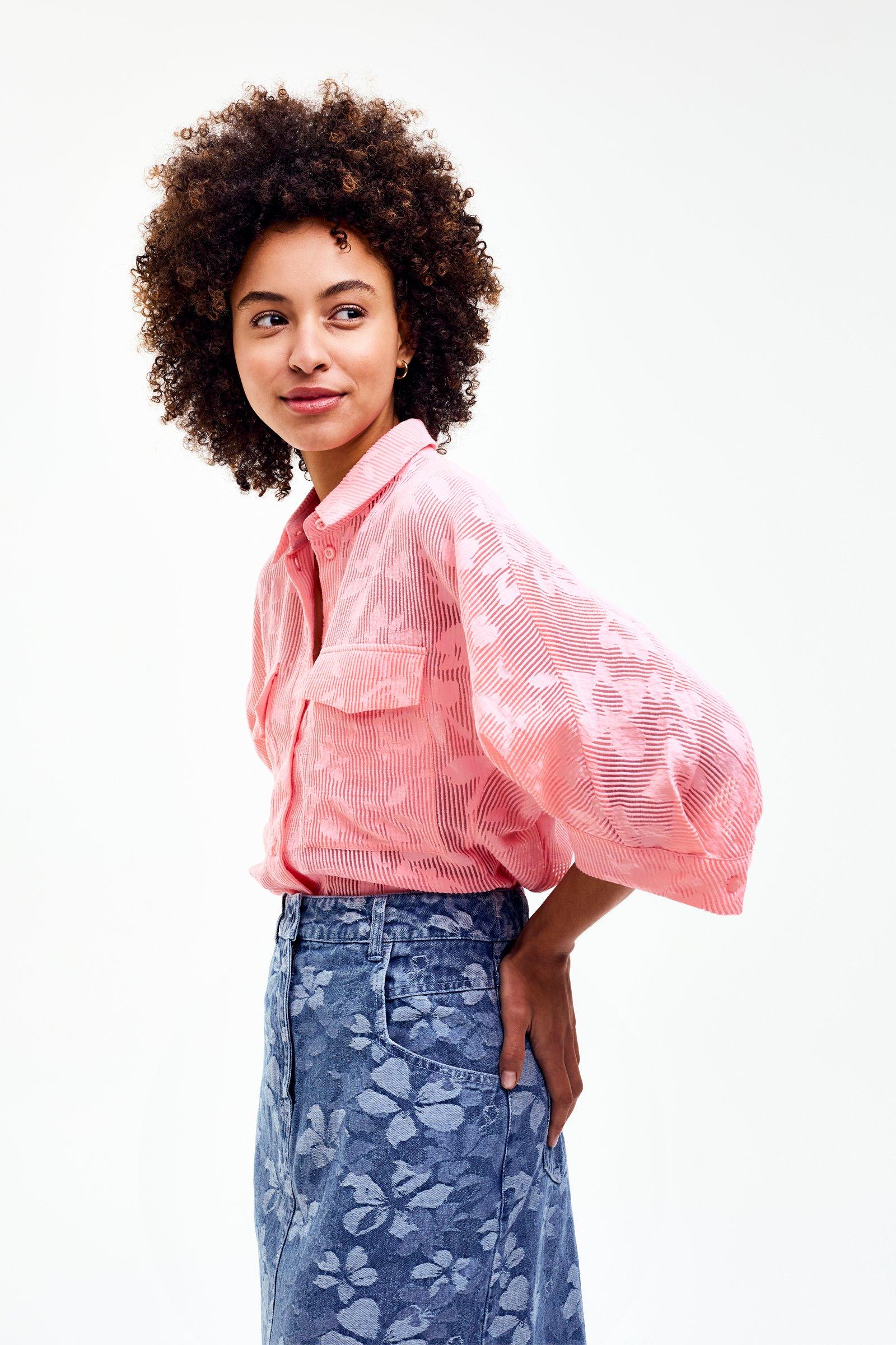 CKS - SALTY - Bluse Kurze Ärmel - Hellorange