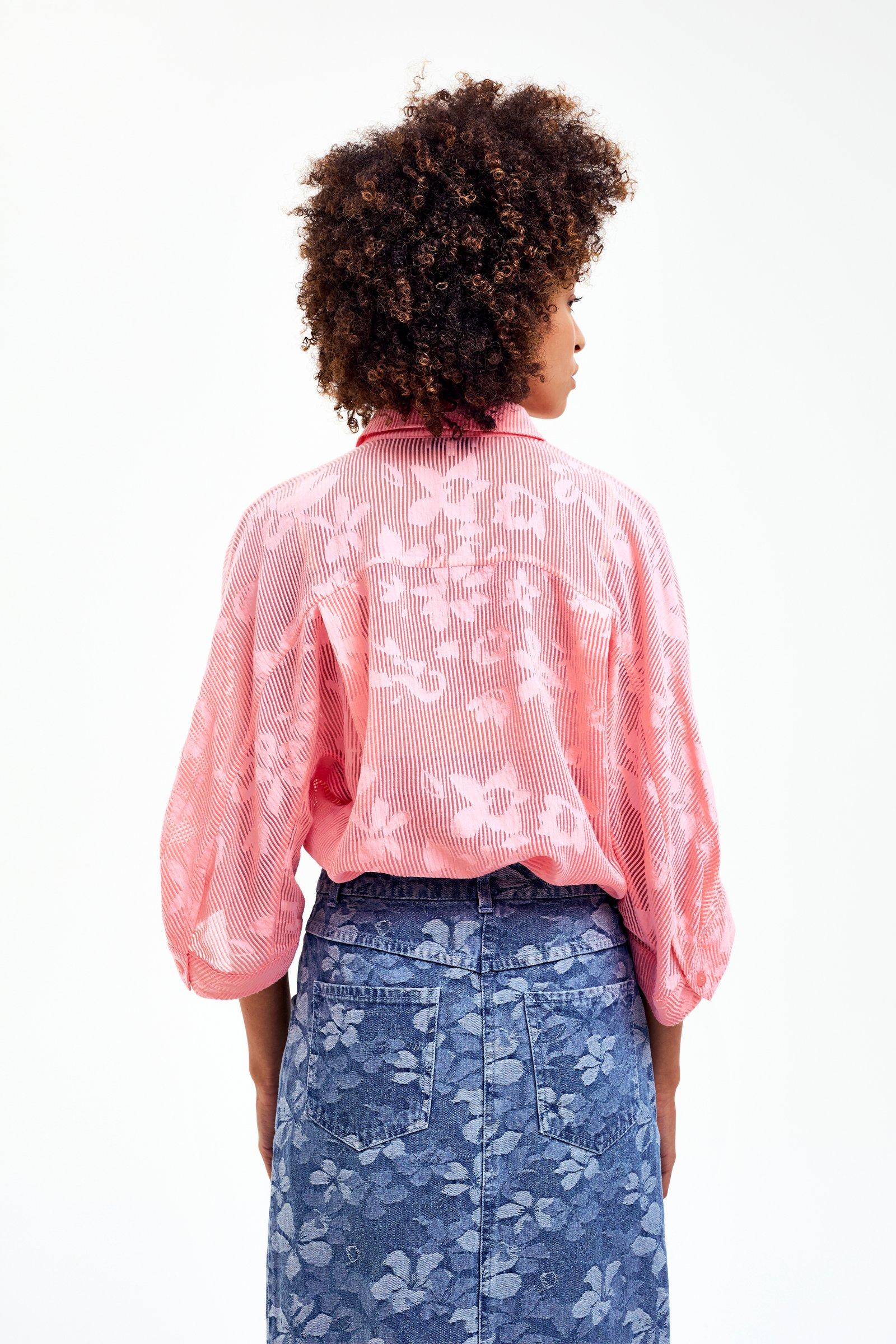 CKS - SALTY - Bluse Kurze Ärmel - Hellorange