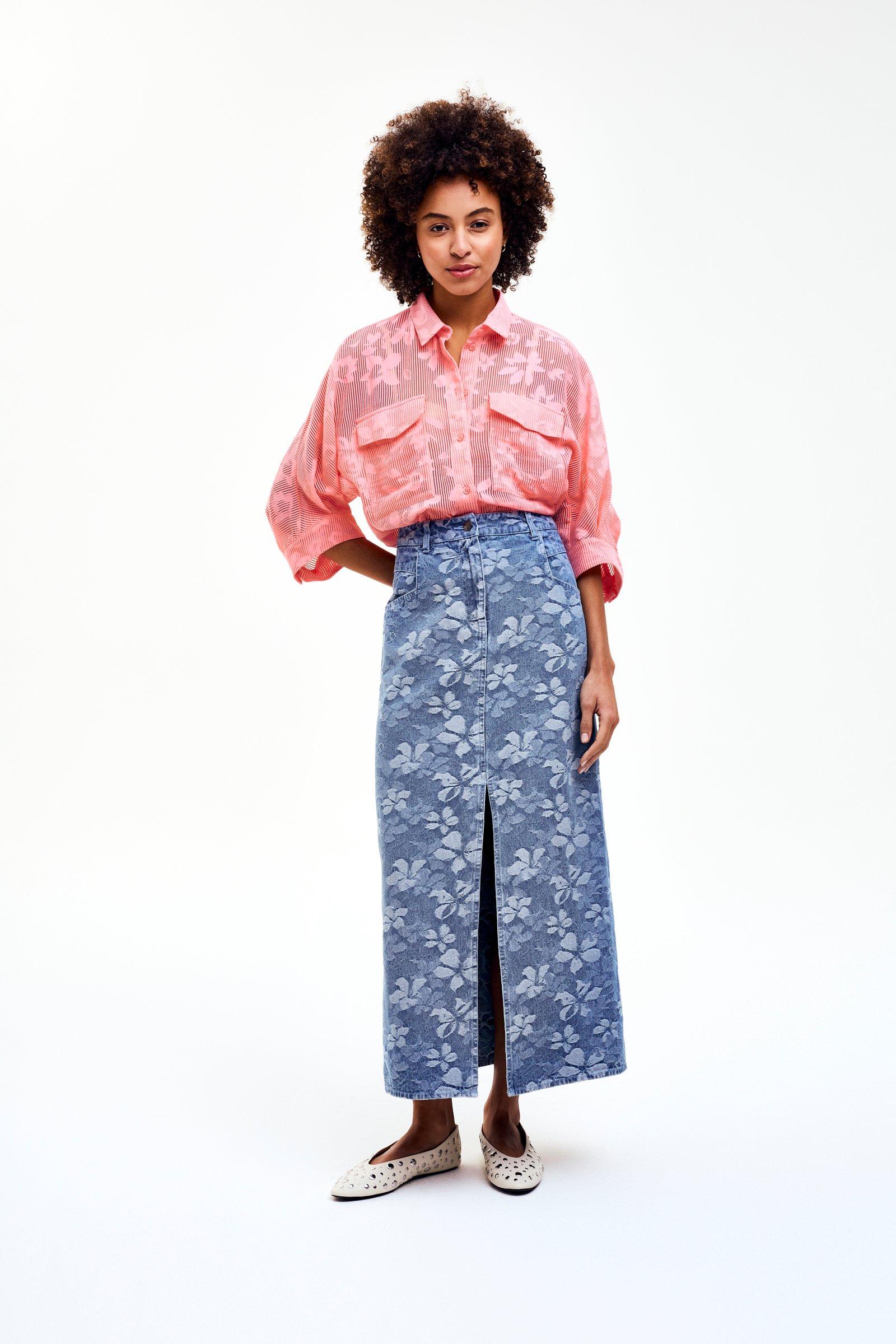 CKS - SALTY - Bluse Kurze Ärmel - Hellorange