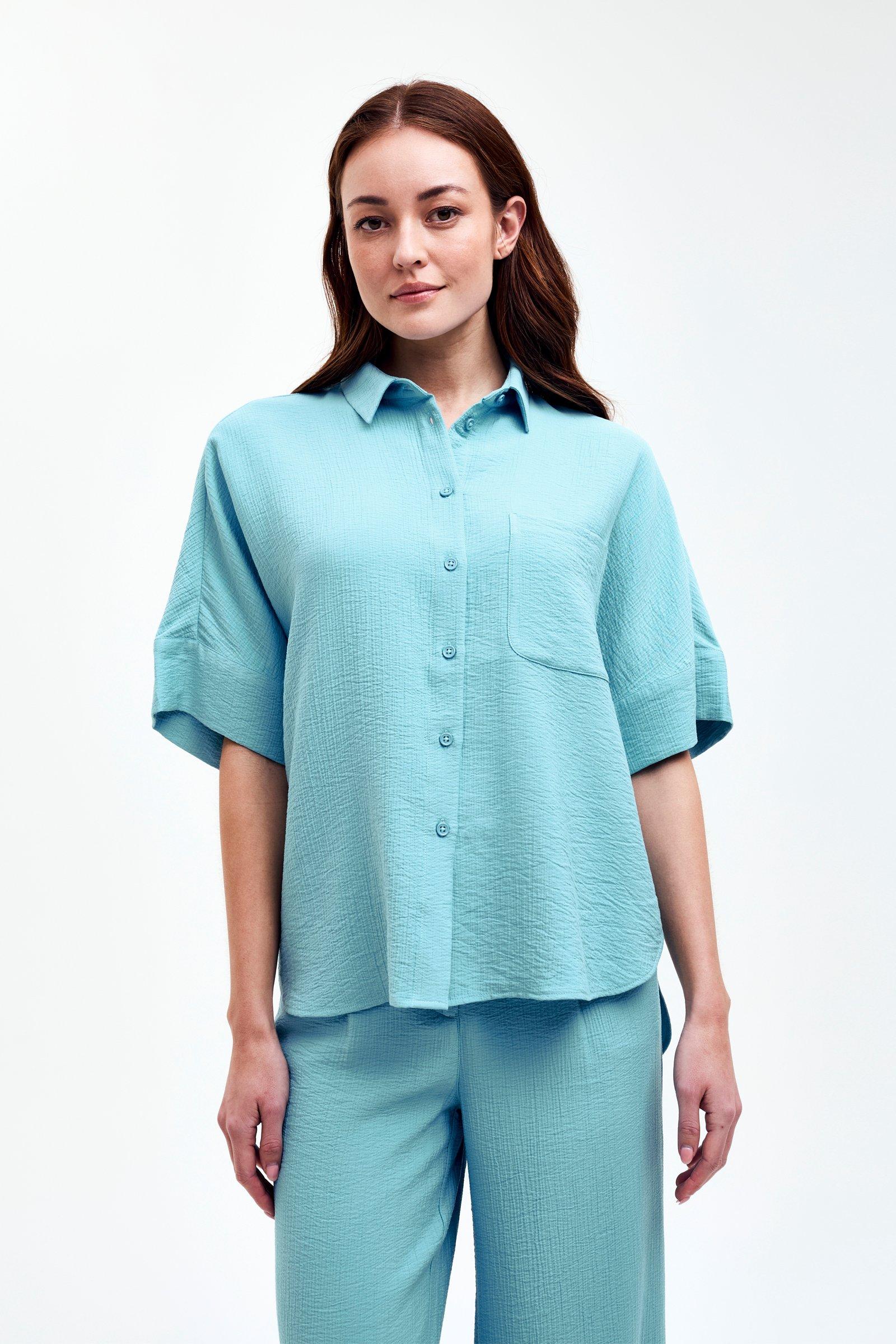 CKS - SELAH - blouse korte mouwen - blauw