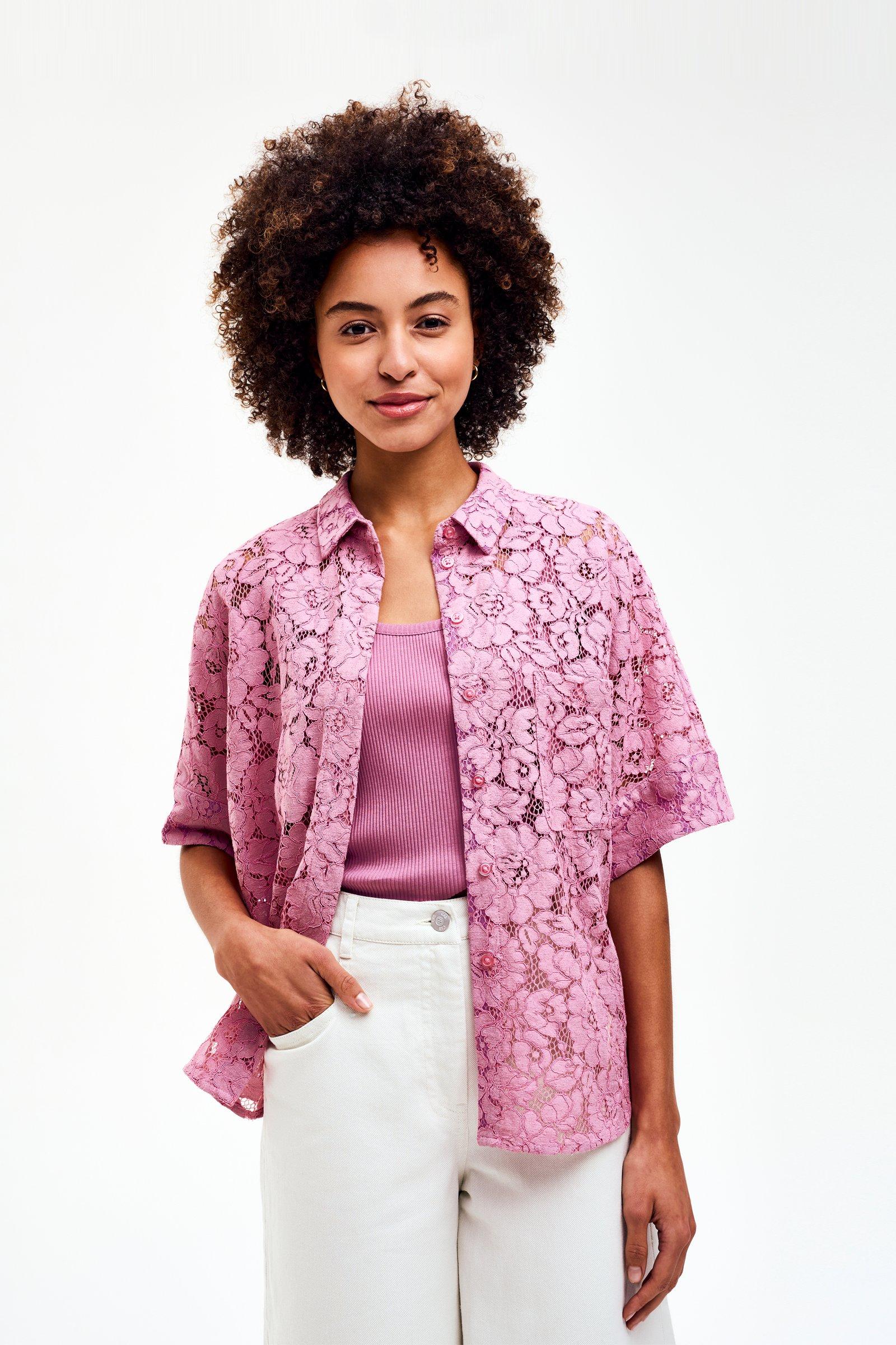 CKS - SELAH - blouse lange mouwen - oudroze