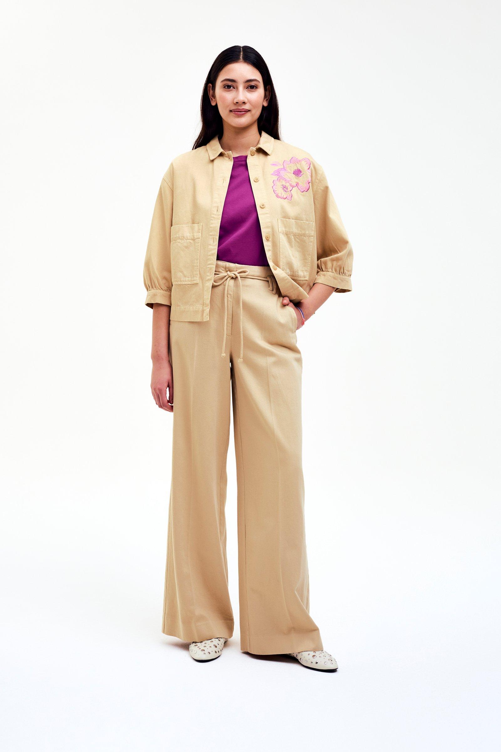 CKS - SELINO - blouse korte mouwen - beige