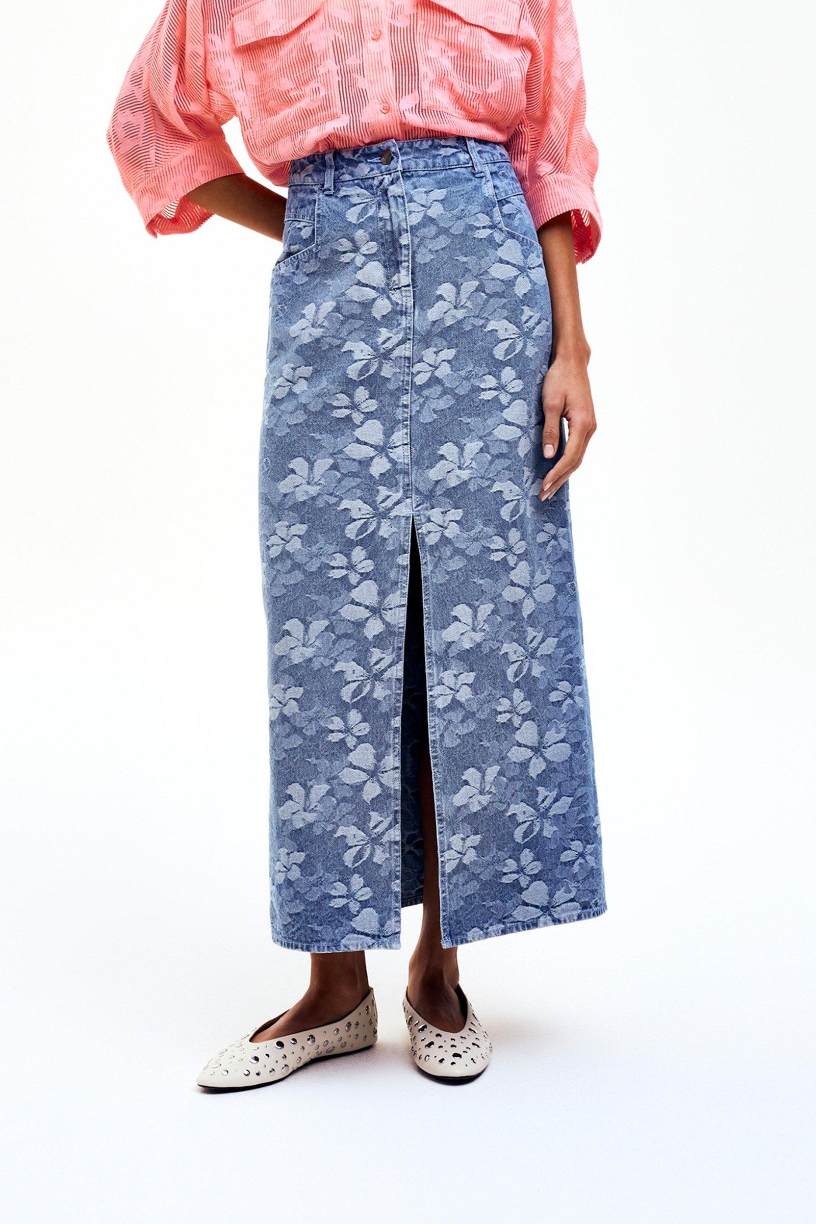 CKS - SKETCHY - lange rok - blauw