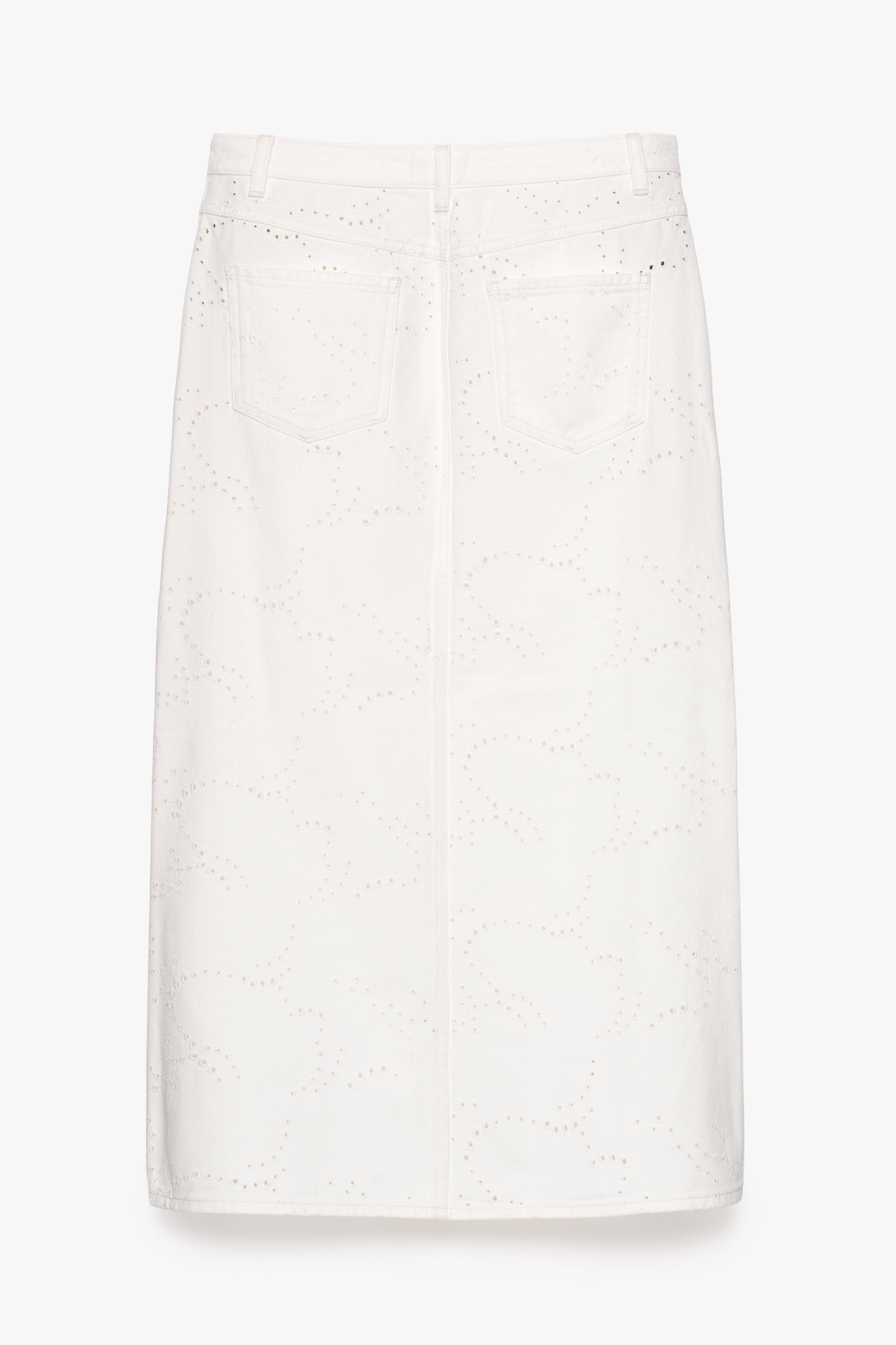 CKS - SKIPPER - midijupe - beige clair