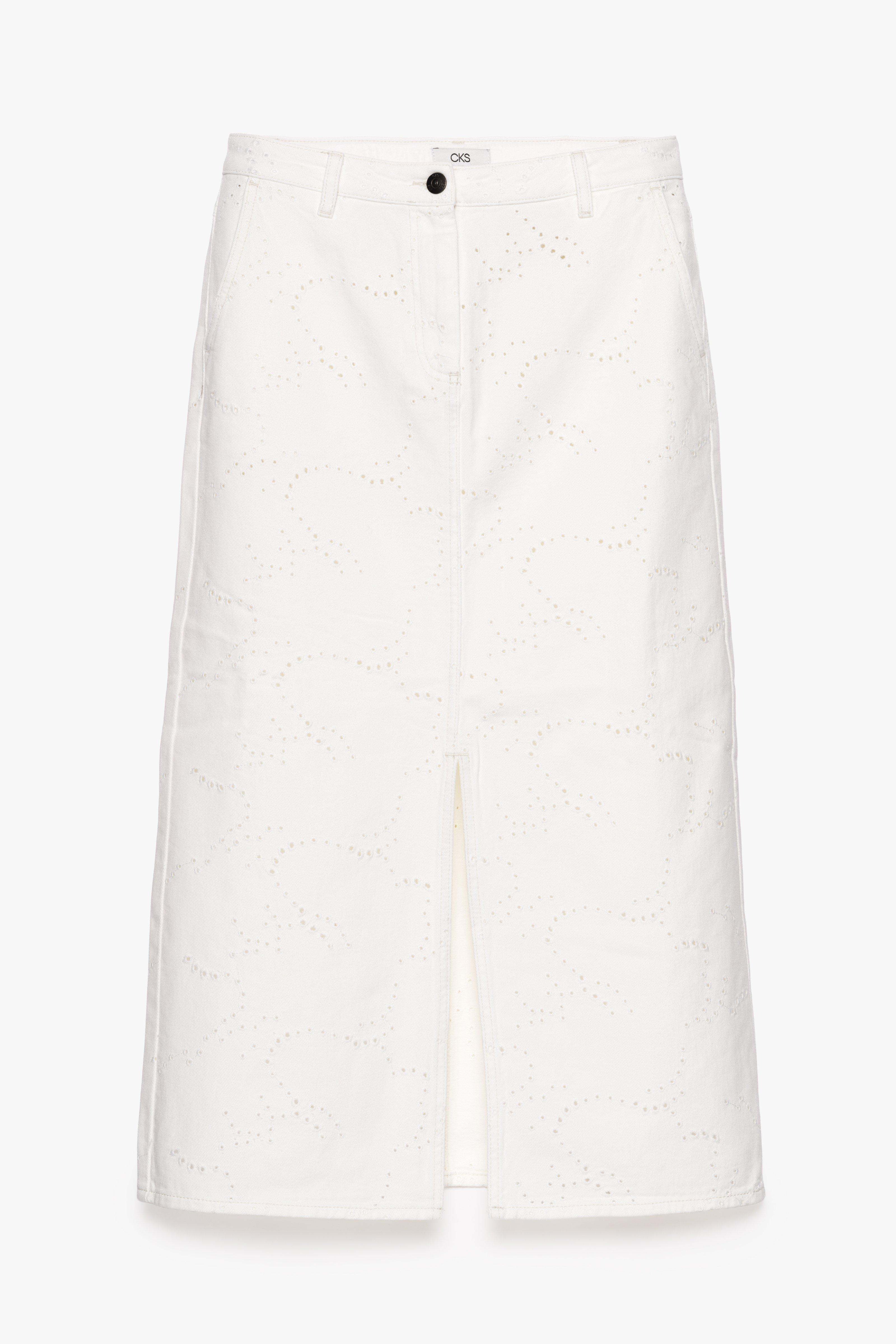 CKS - SKIPPER - midijupe - beige clair