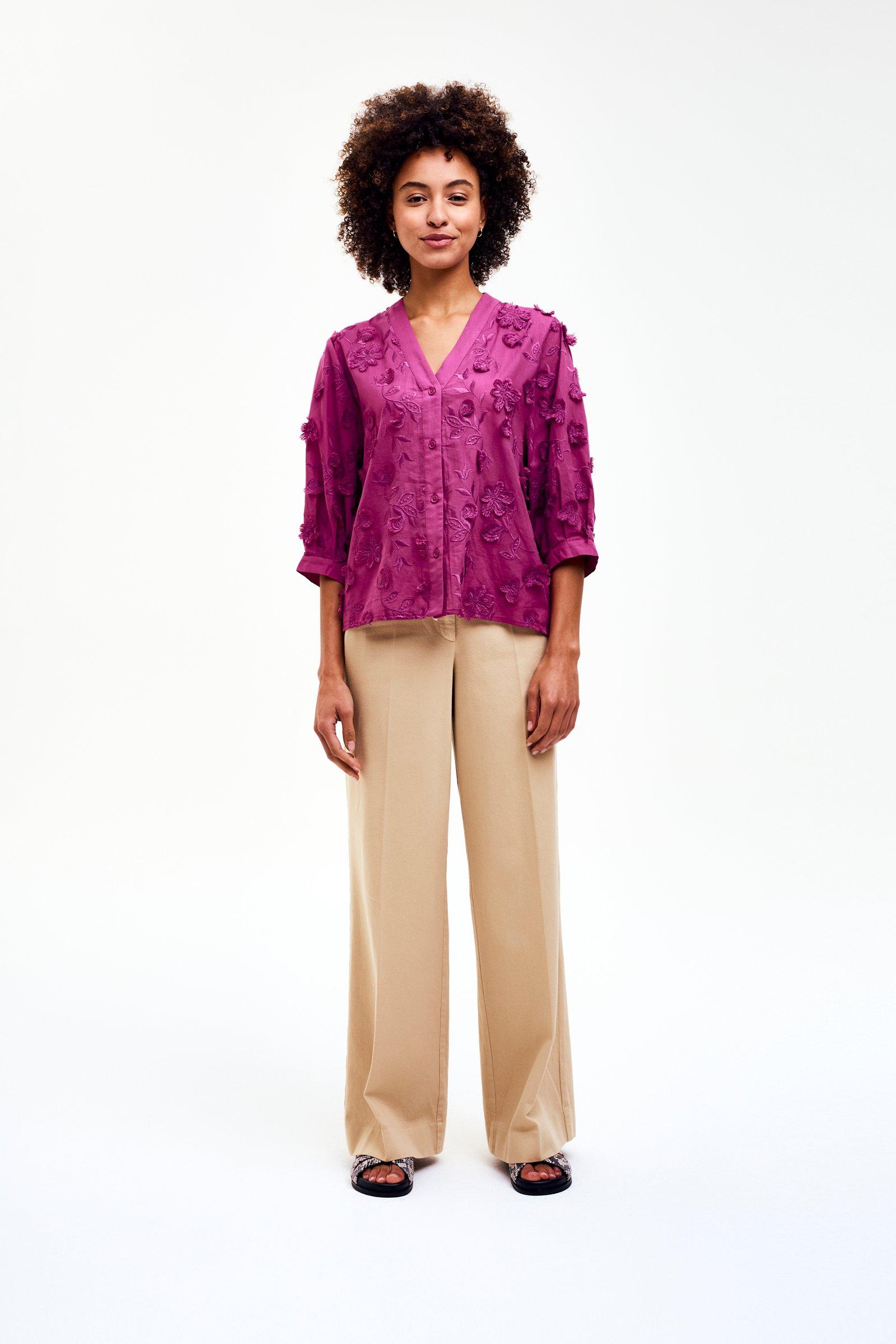 CKS - SONICA - blouse korte mouwen - paars
