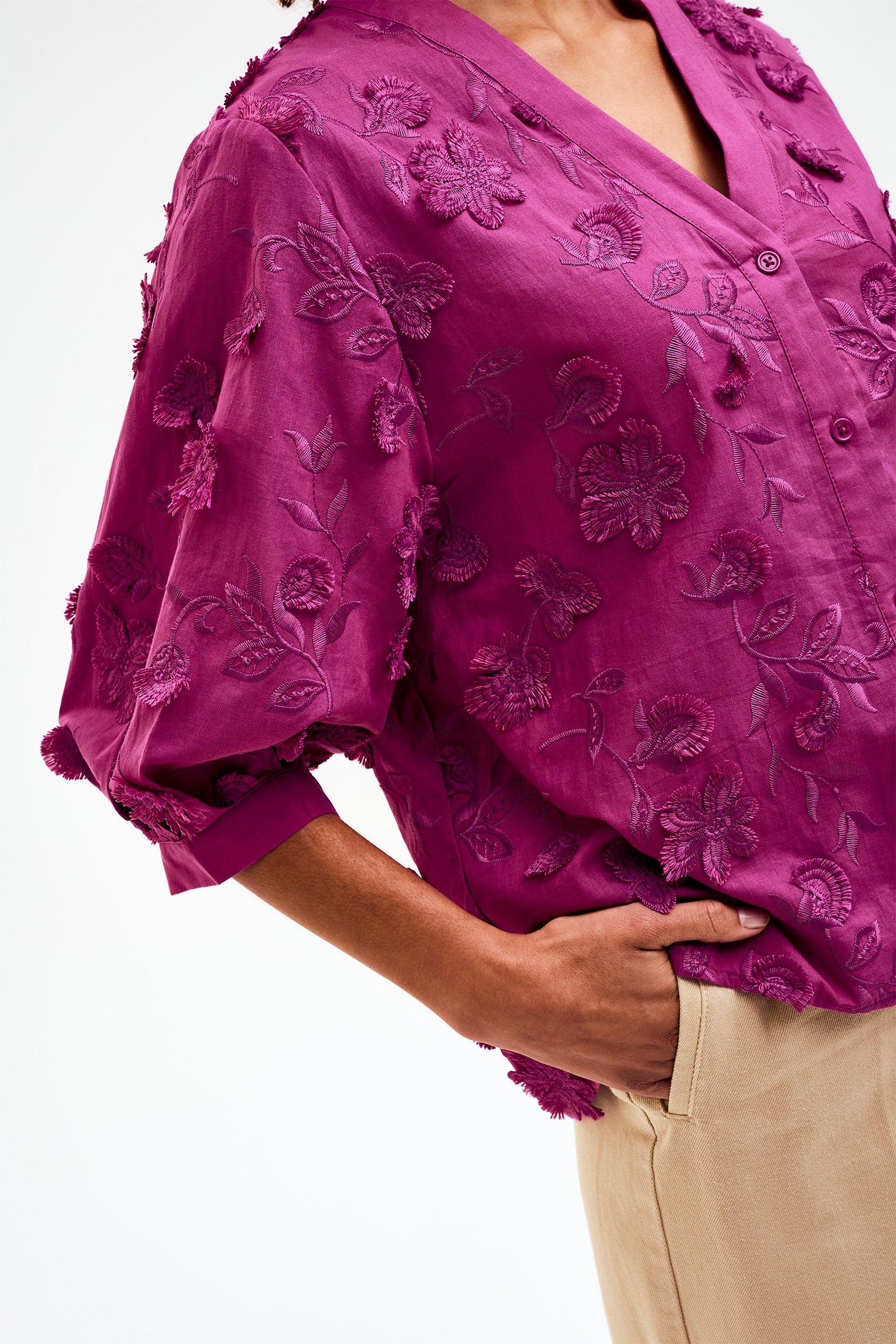 CKS - SONICA - blouse korte mouwen - paars