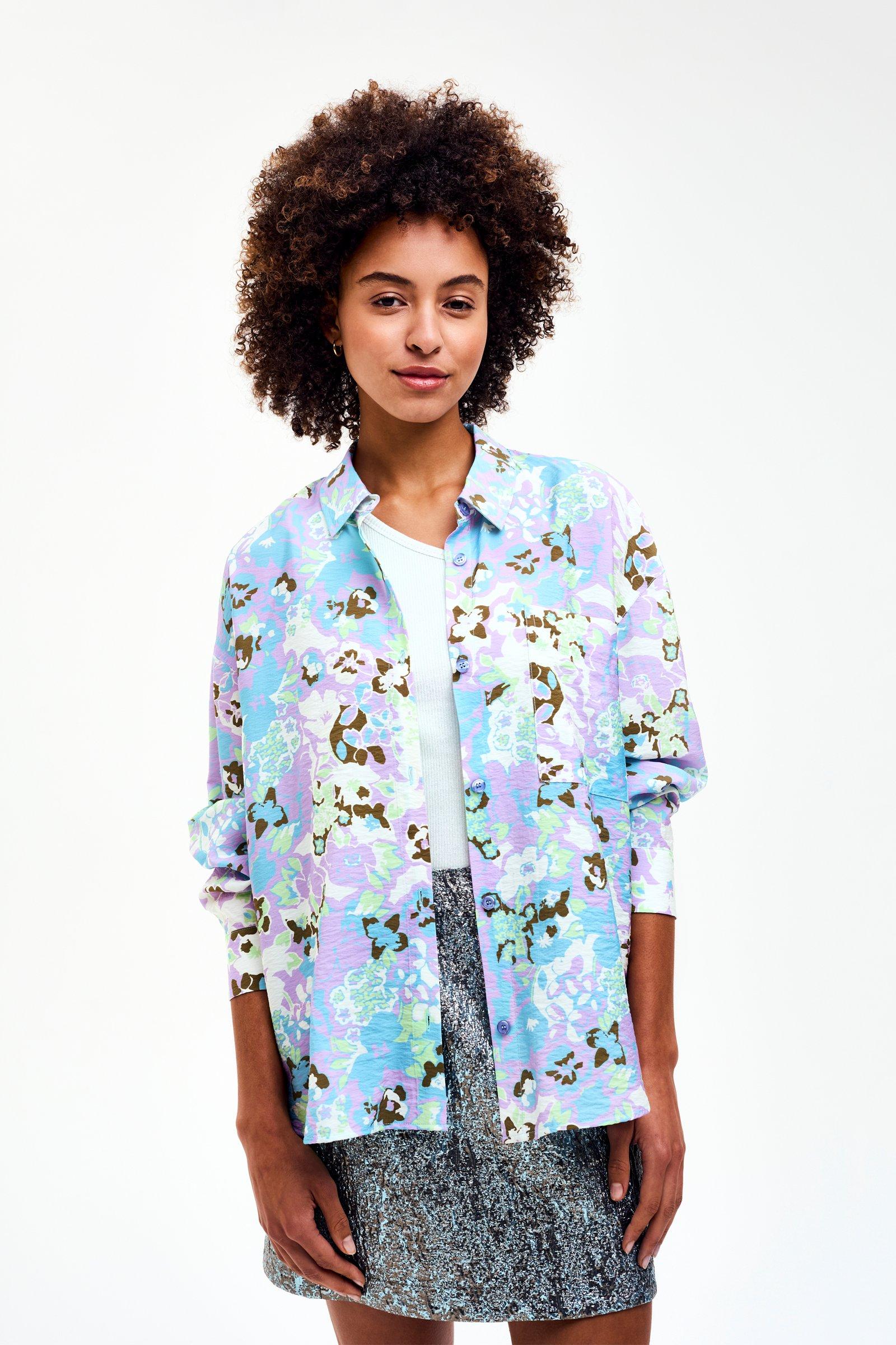 CKS - STAND - blouse korte mouwen - blauw