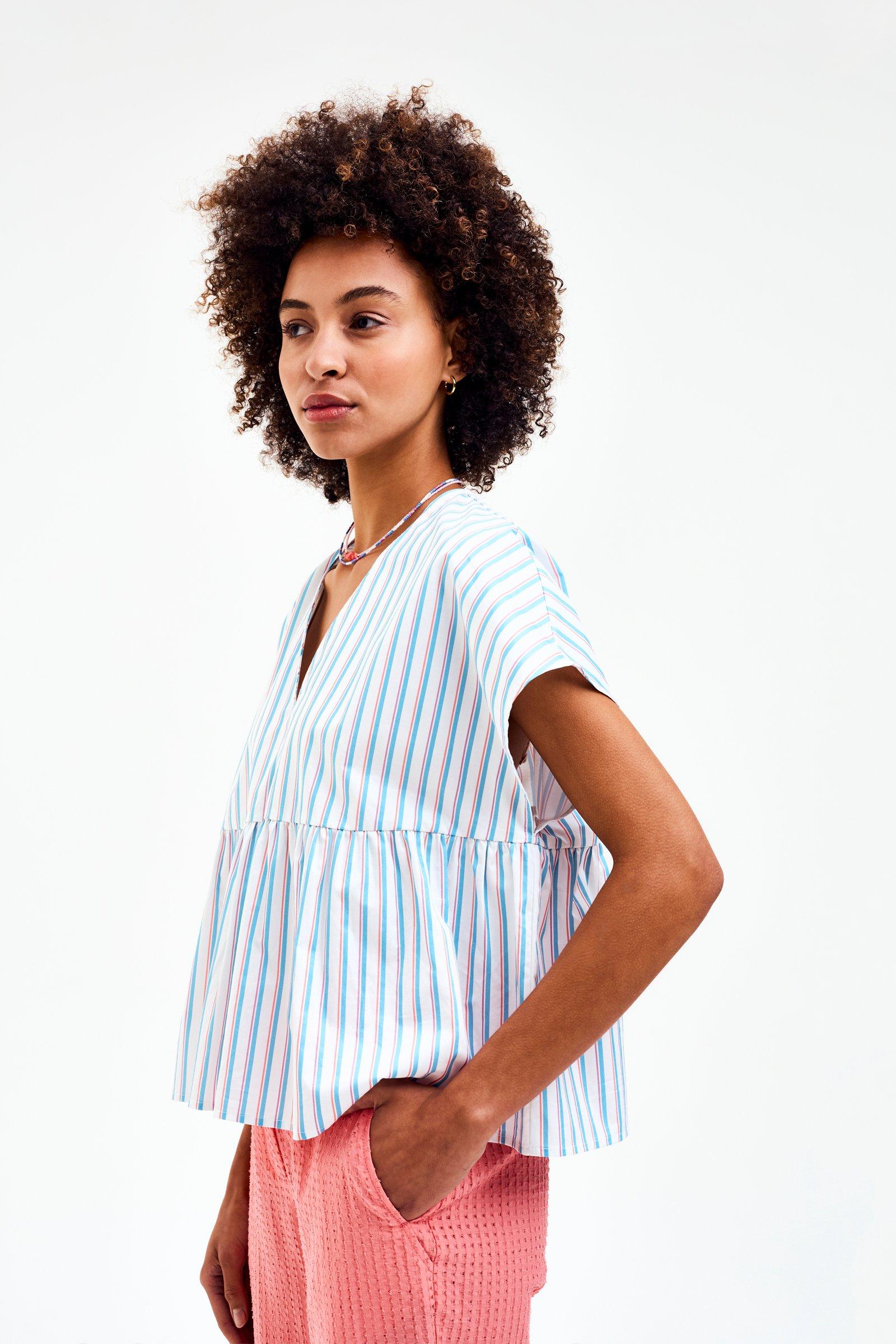 CKS - STINNE - blouse lange mouwen - blauw