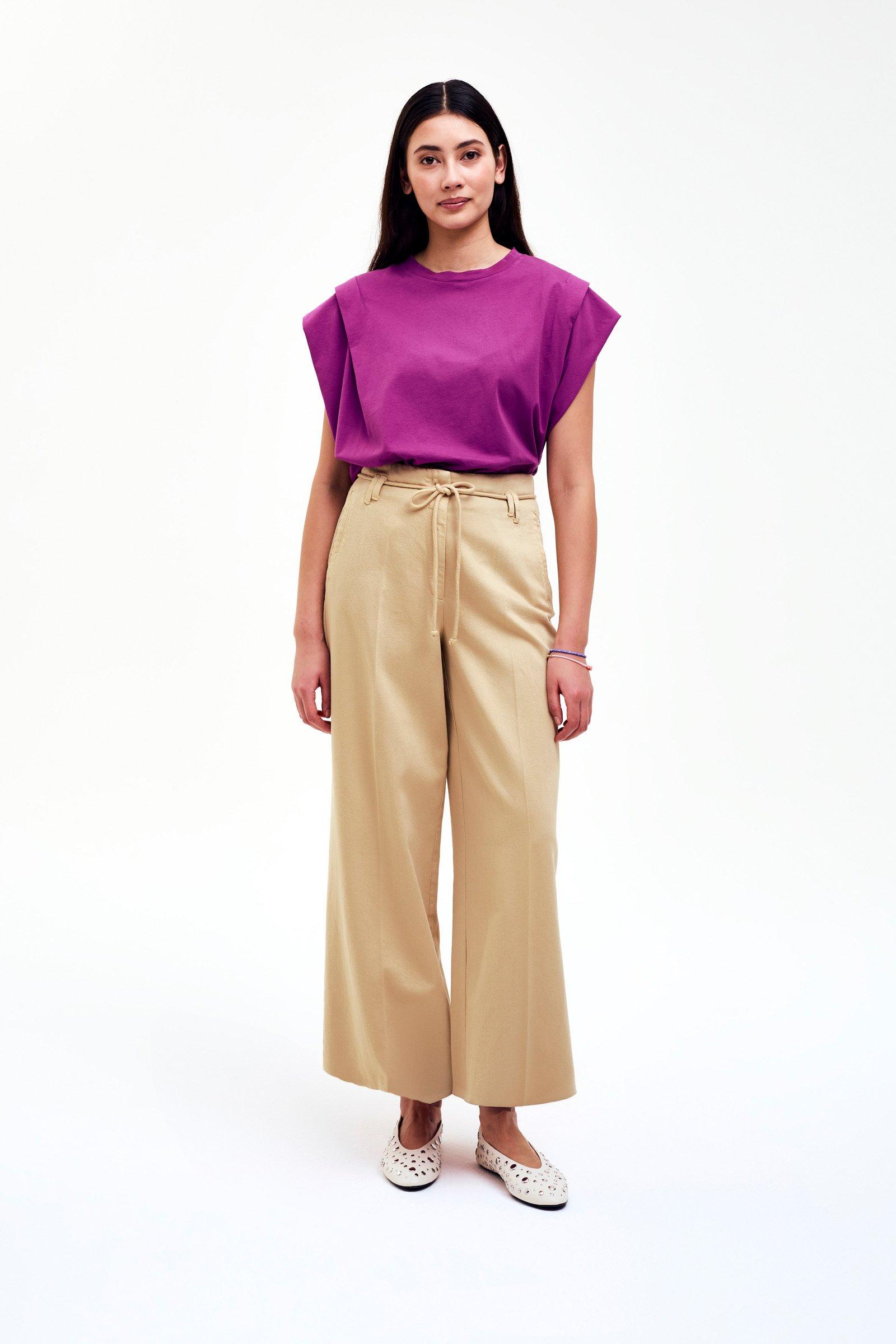 CKS - BLISSY - pantalon à la cheville - beige