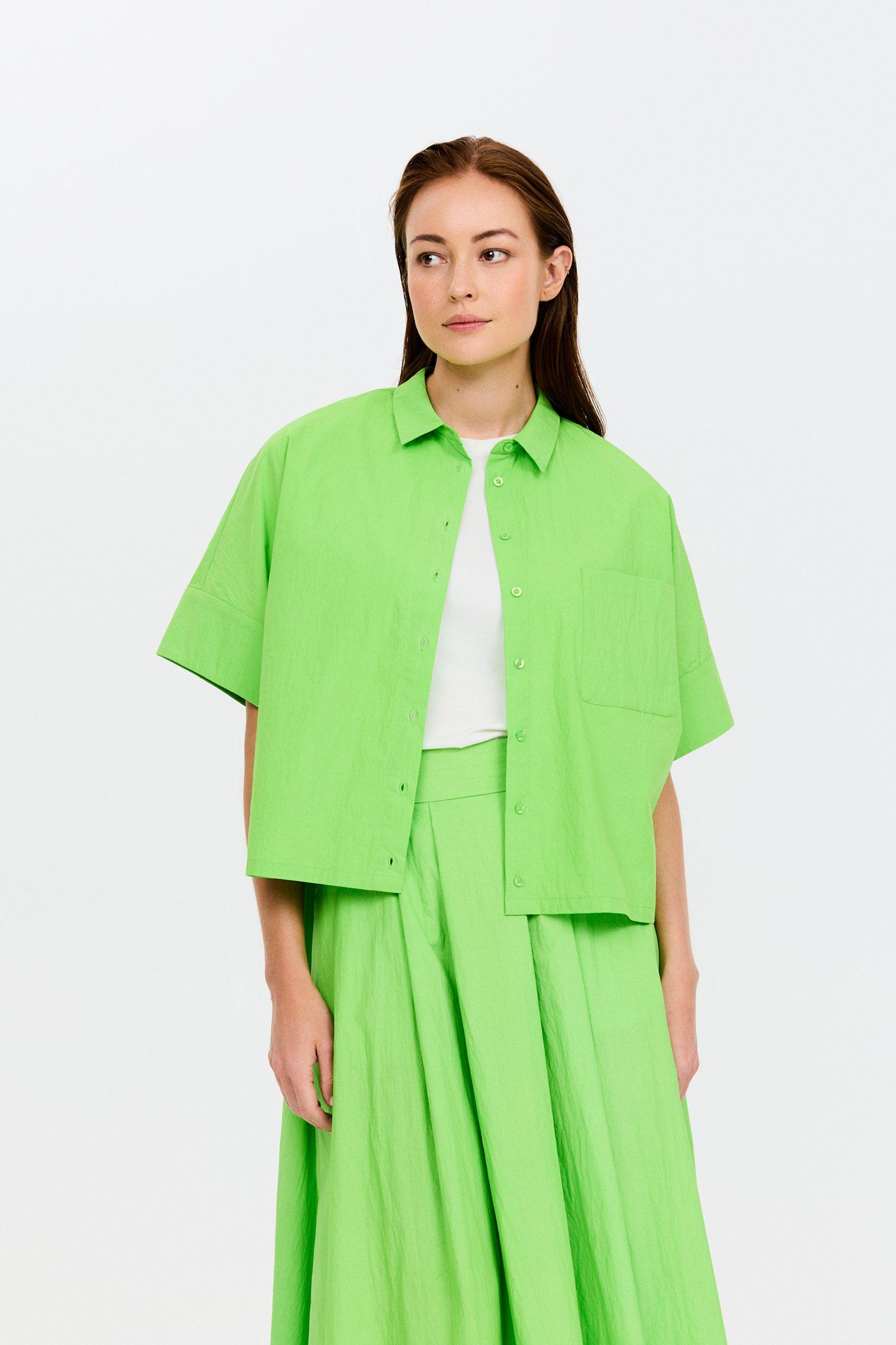 CKS - SELAHCROP - blouse short sleeves - bright green