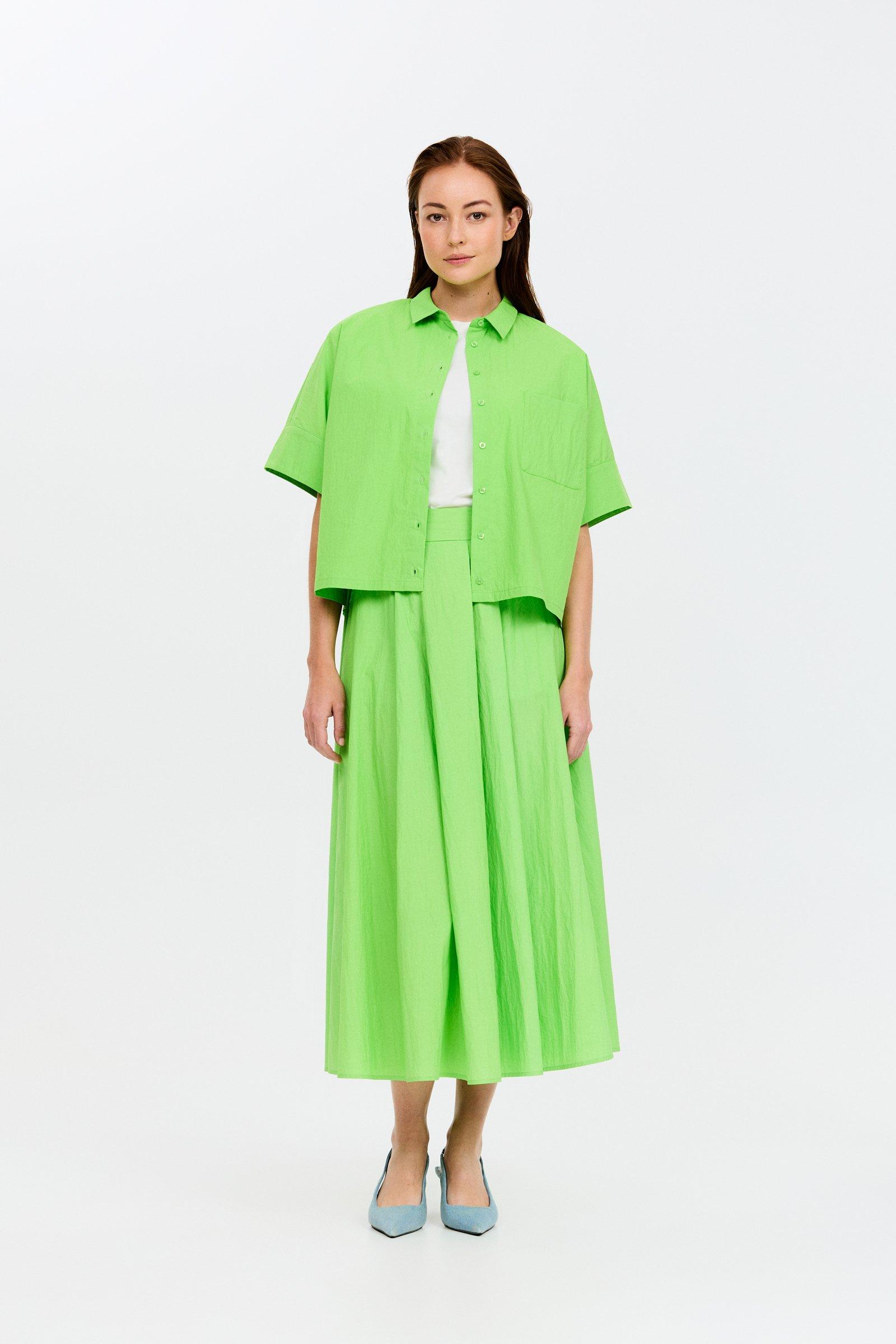 CKS - SELAHCROP - blouse korte mouwen - felgroen
