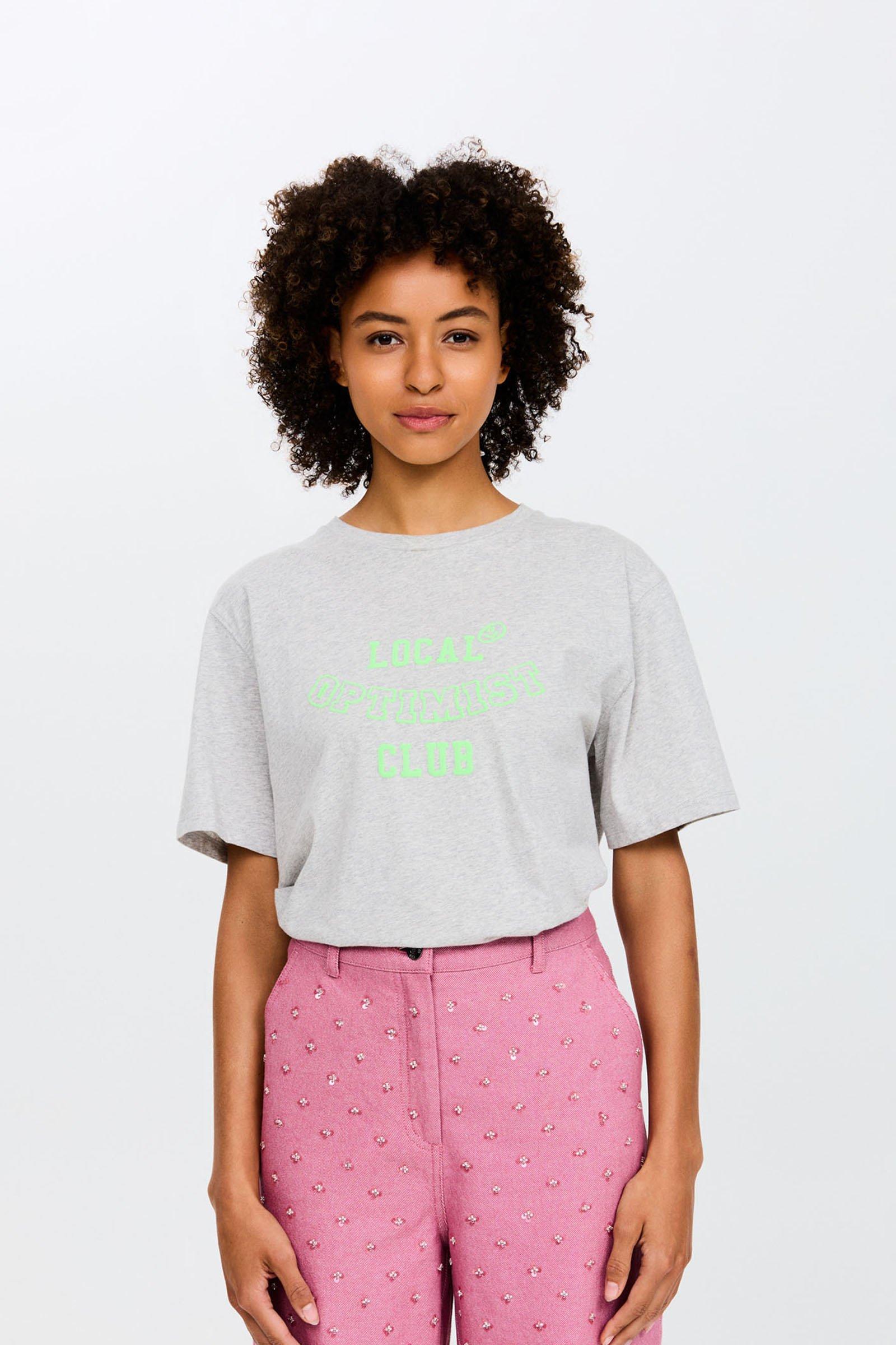 CKS - SARIA - t-shirt à manches courtes - gris clair