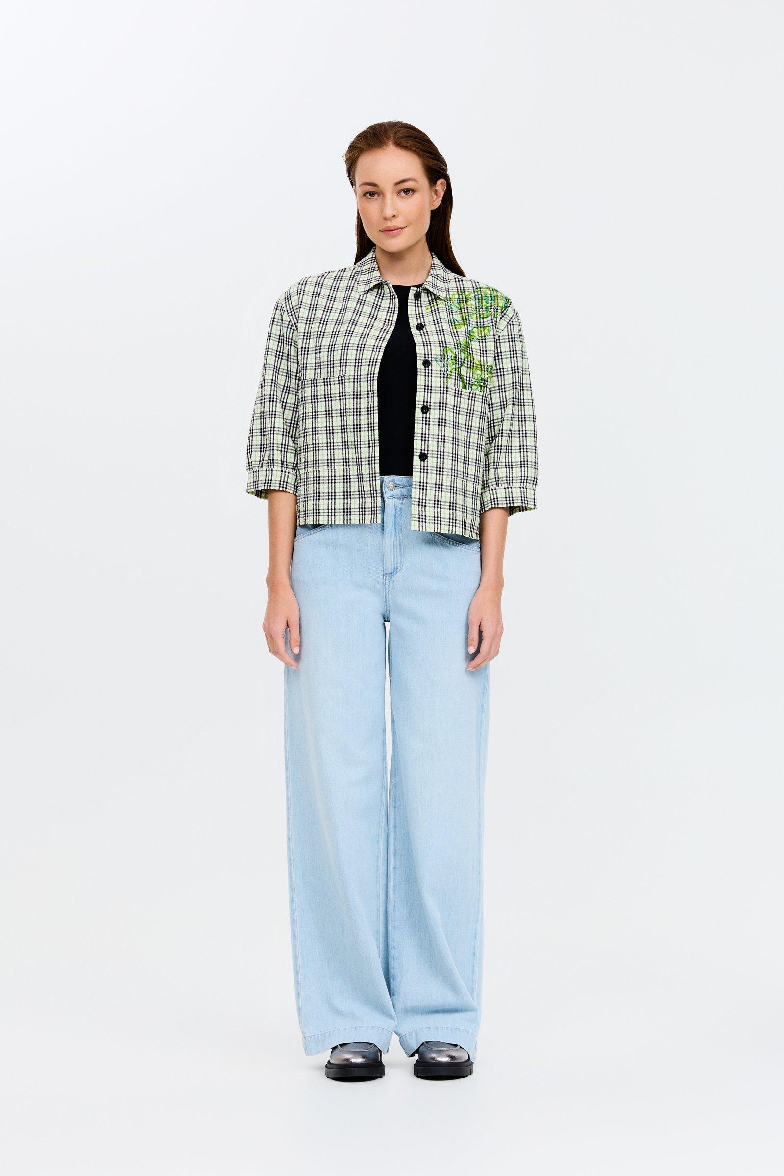 CKS - SELINO - blouse korte mouwen - felgroen