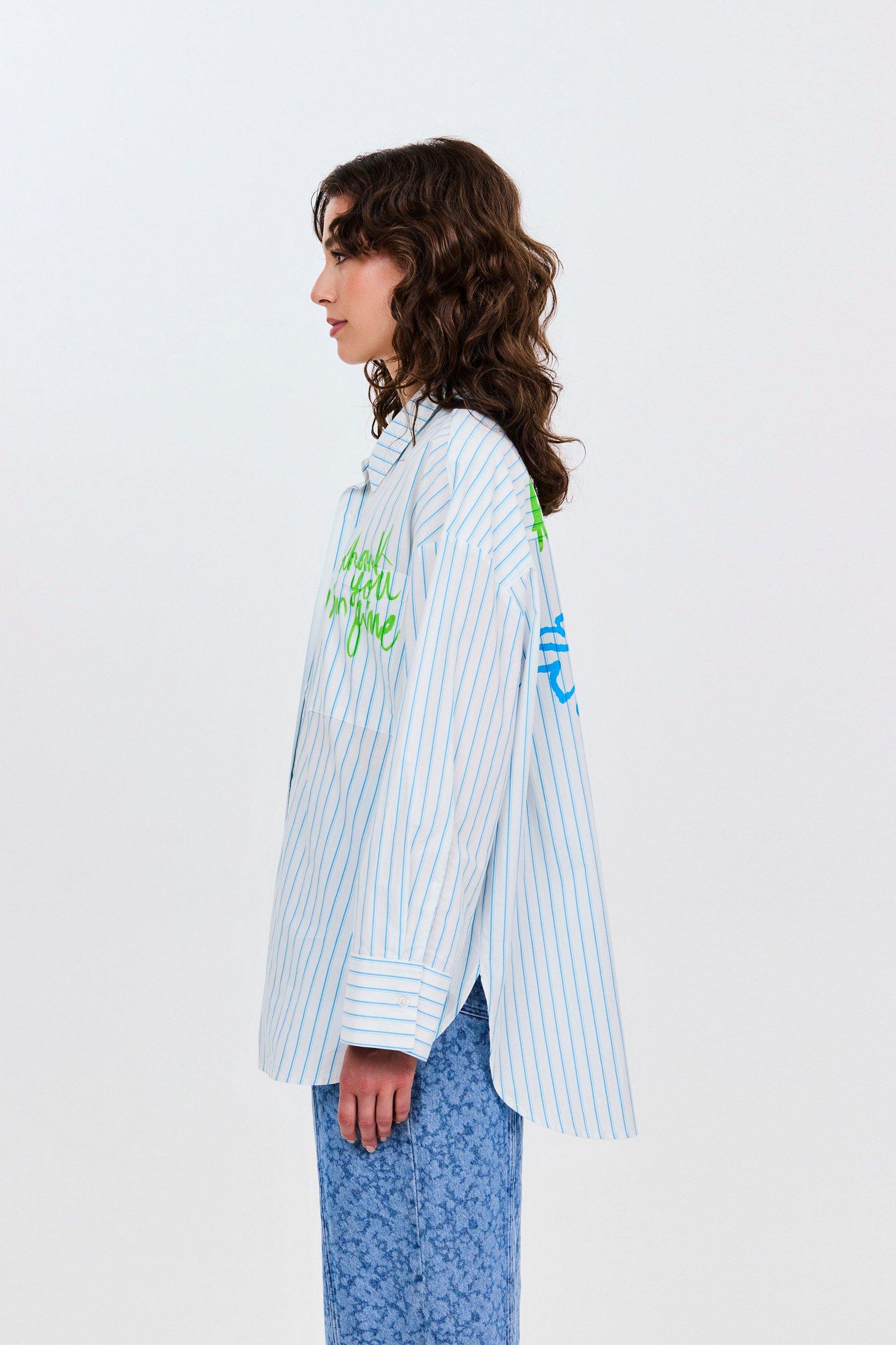CKS - SURPRISED - blouse lange mouwen - intens blauw