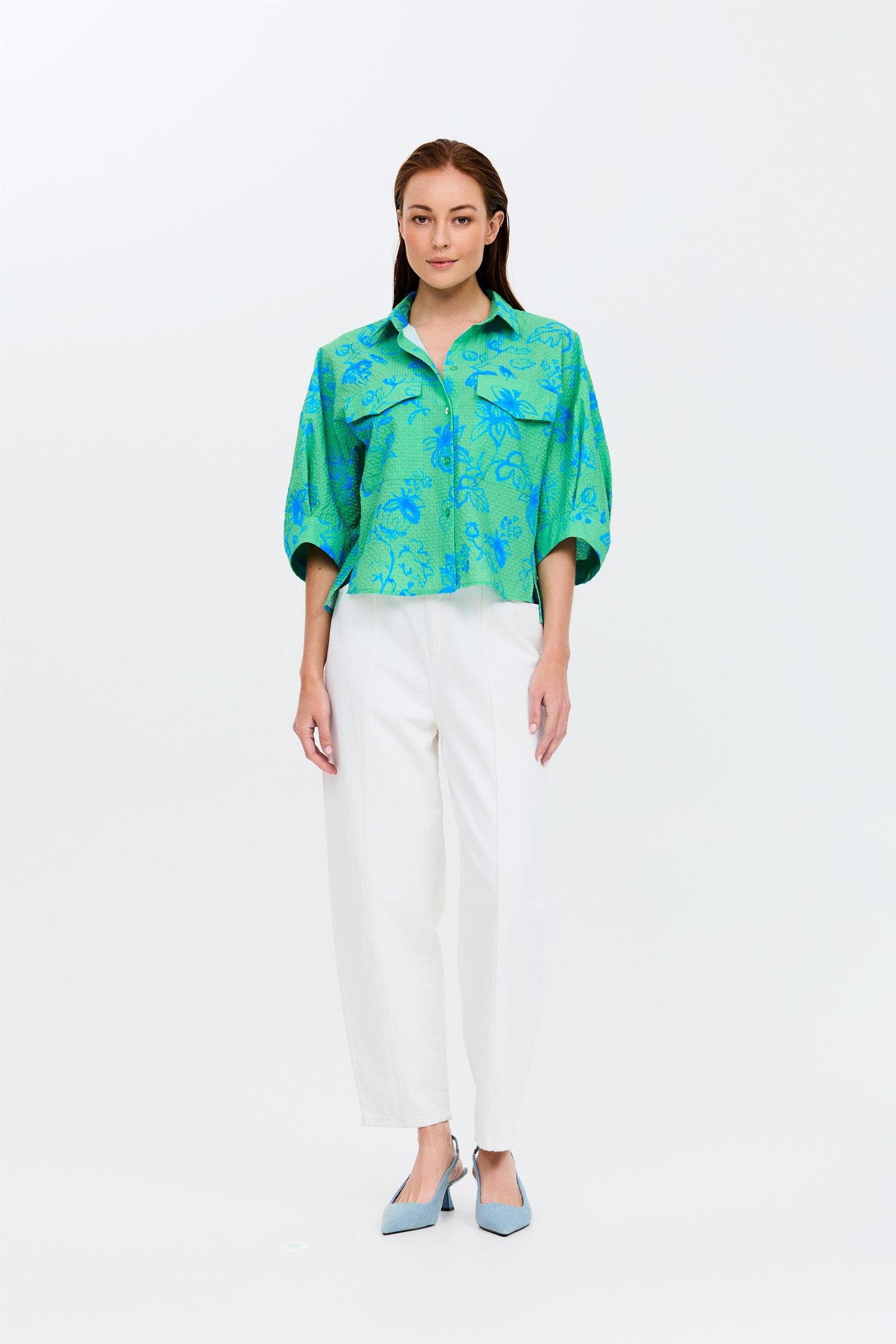 CKS - SALTY - blouse korte mouwen - lichtgroen