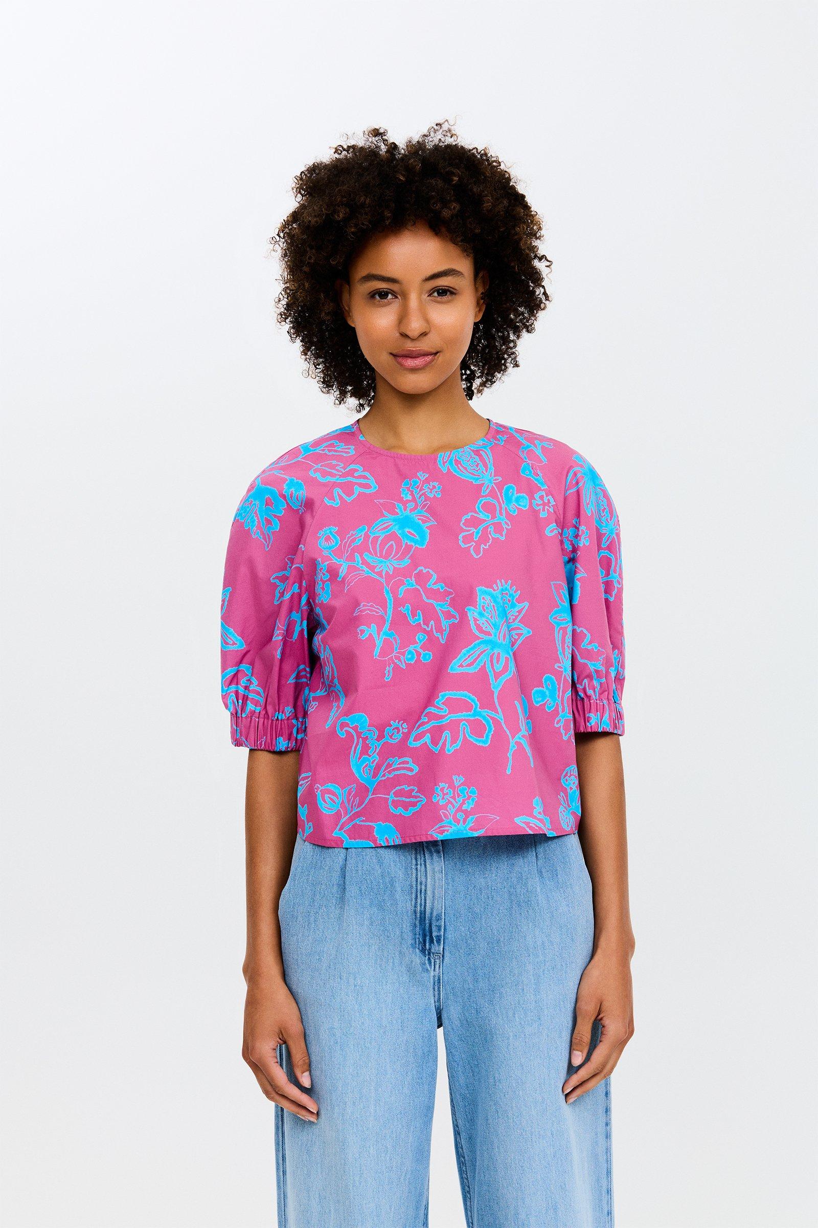 CKS - SERINA - blouse korte mouwen - intens blauw