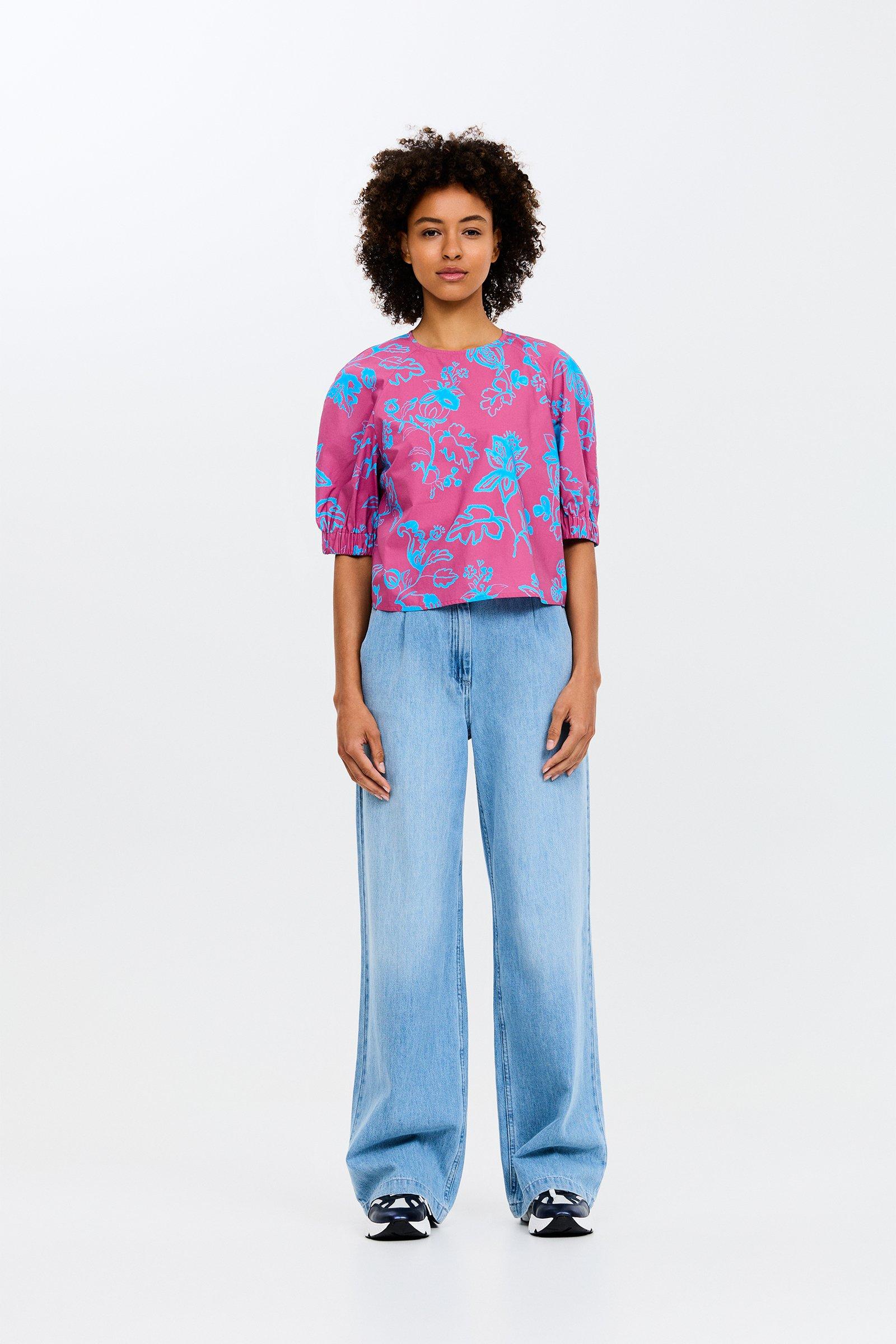 CKS - SERINA - blouse korte mouwen - intens blauw