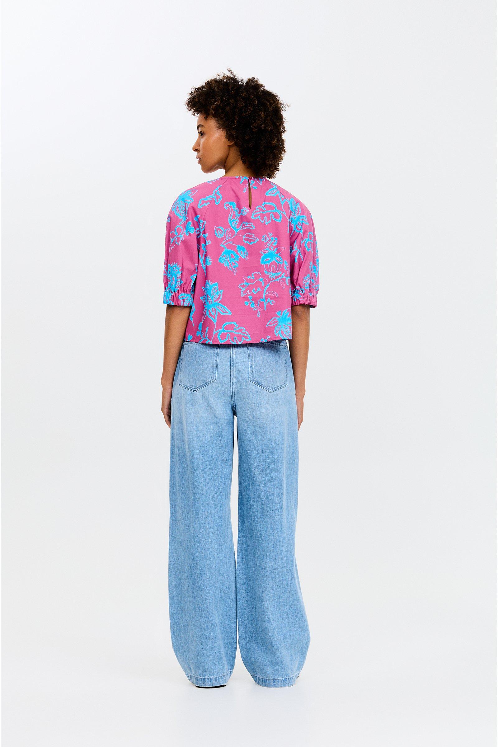 CKS - SERINA - blouse korte mouwen - intens blauw