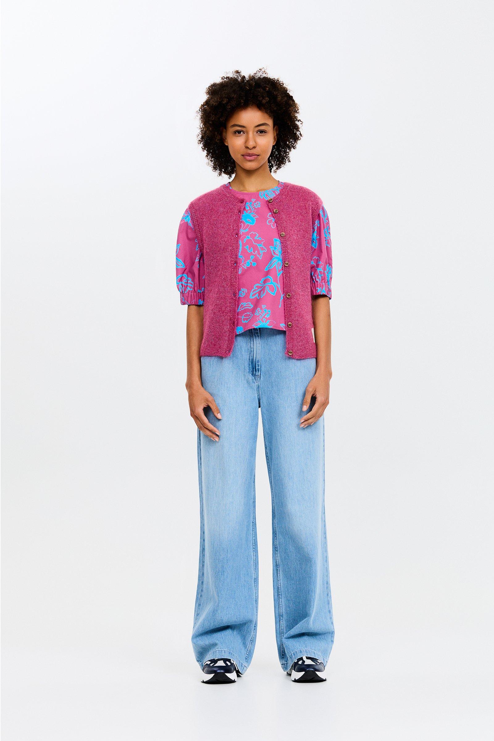 CKS - SERINA - blouse korte mouwen - intens blauw
