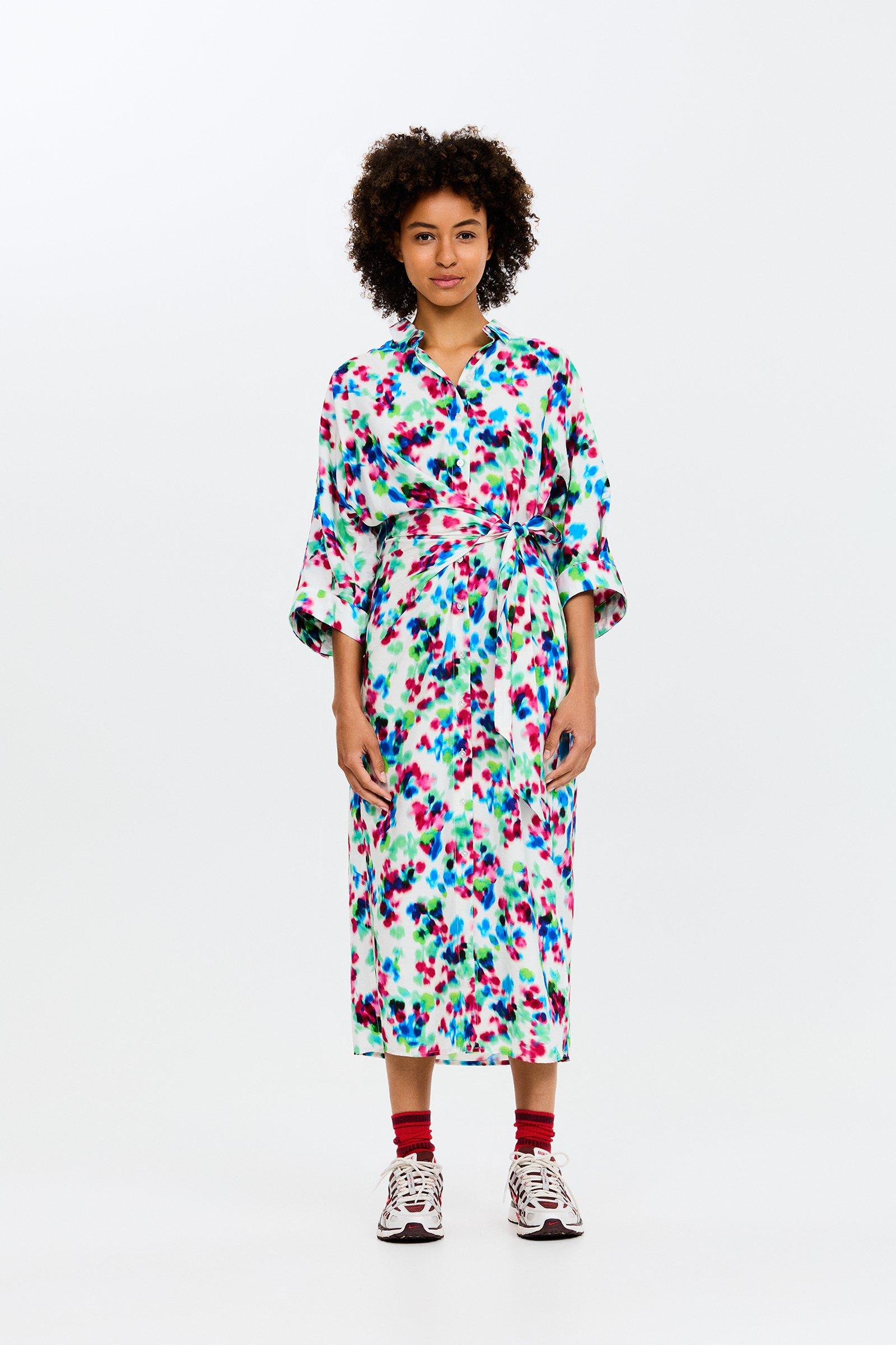 CKS - DIOXA - robe midi - vert vif