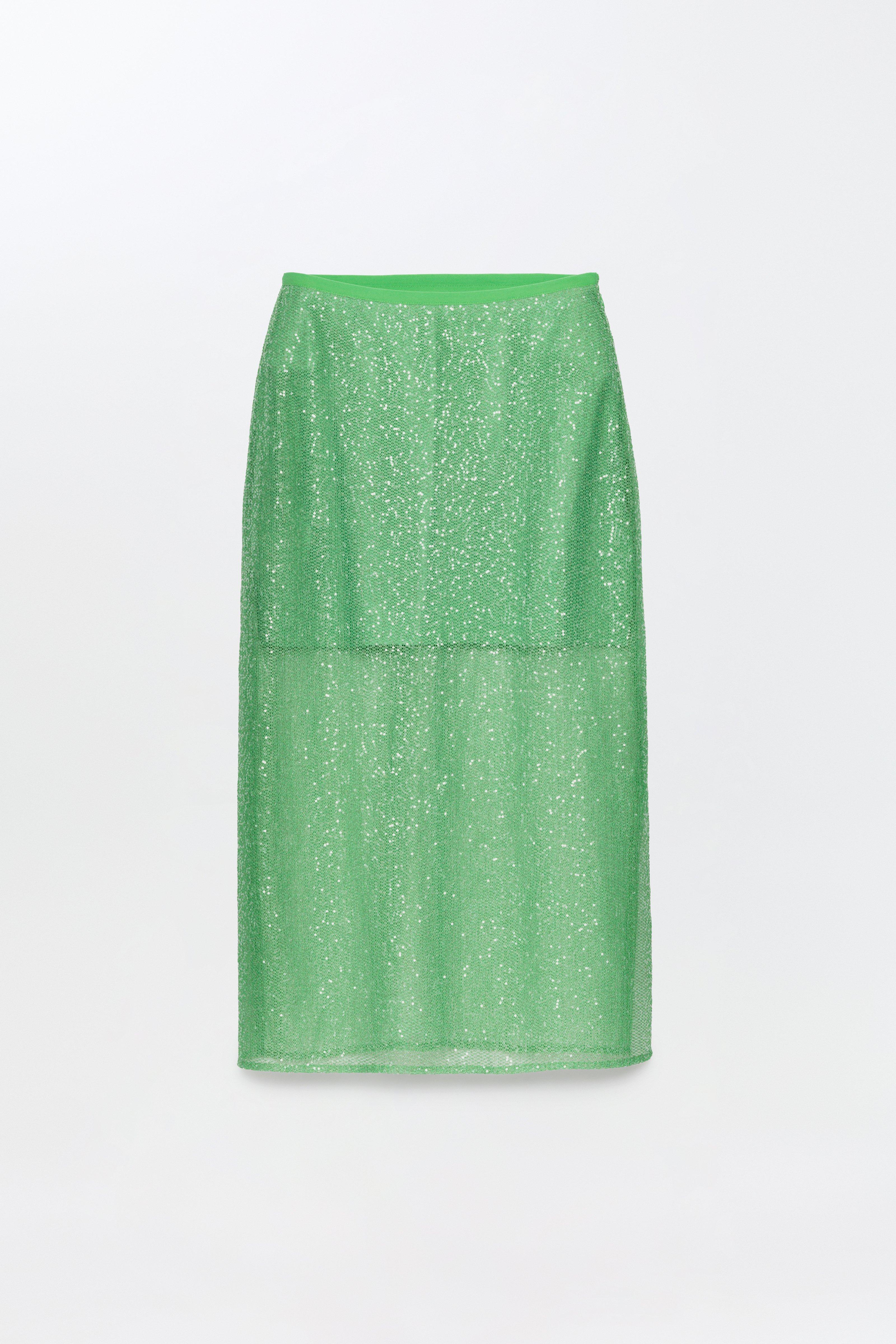 CKS - SKOWE - midi skirt - light green