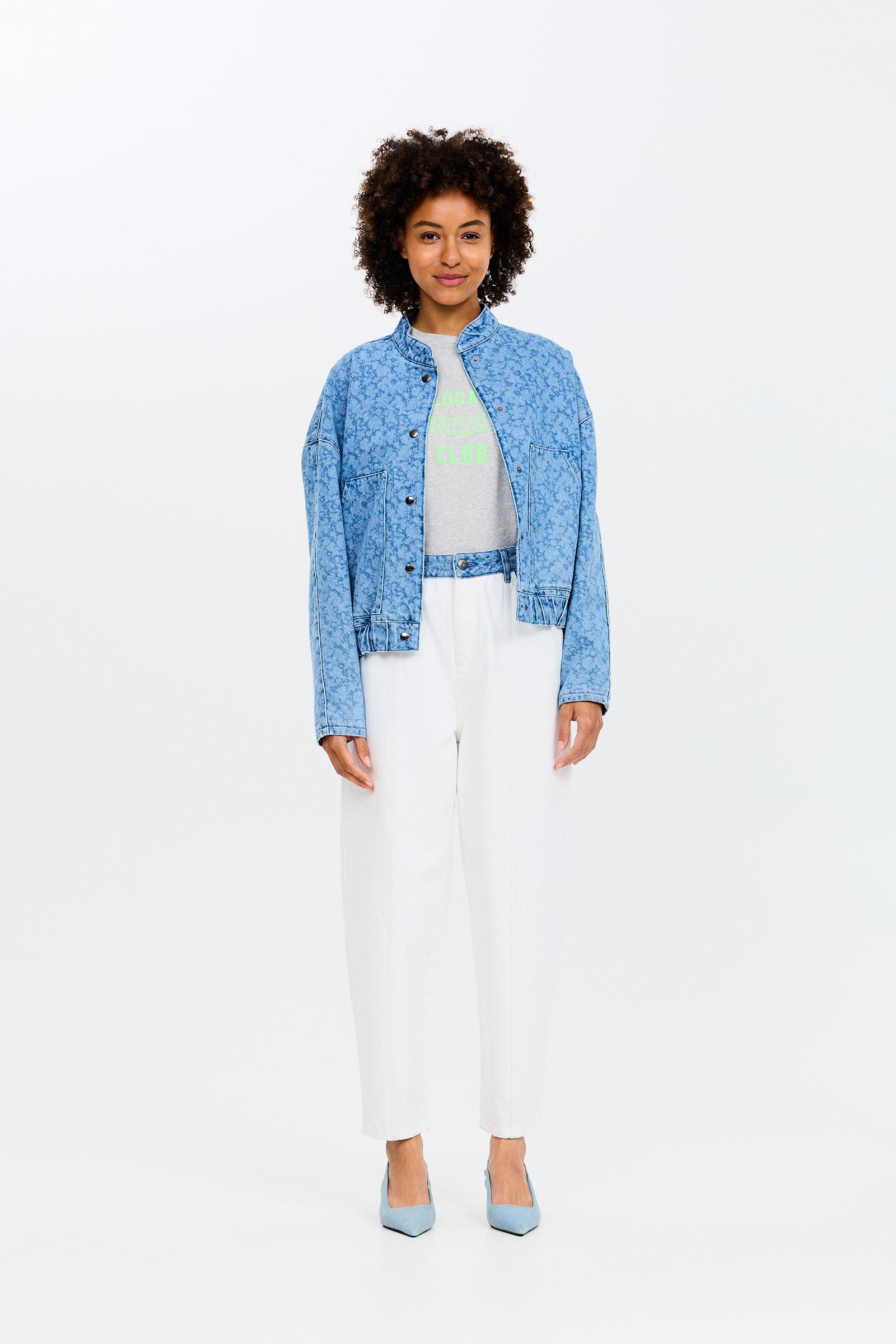 CKS - CREME - korte jas - blauw