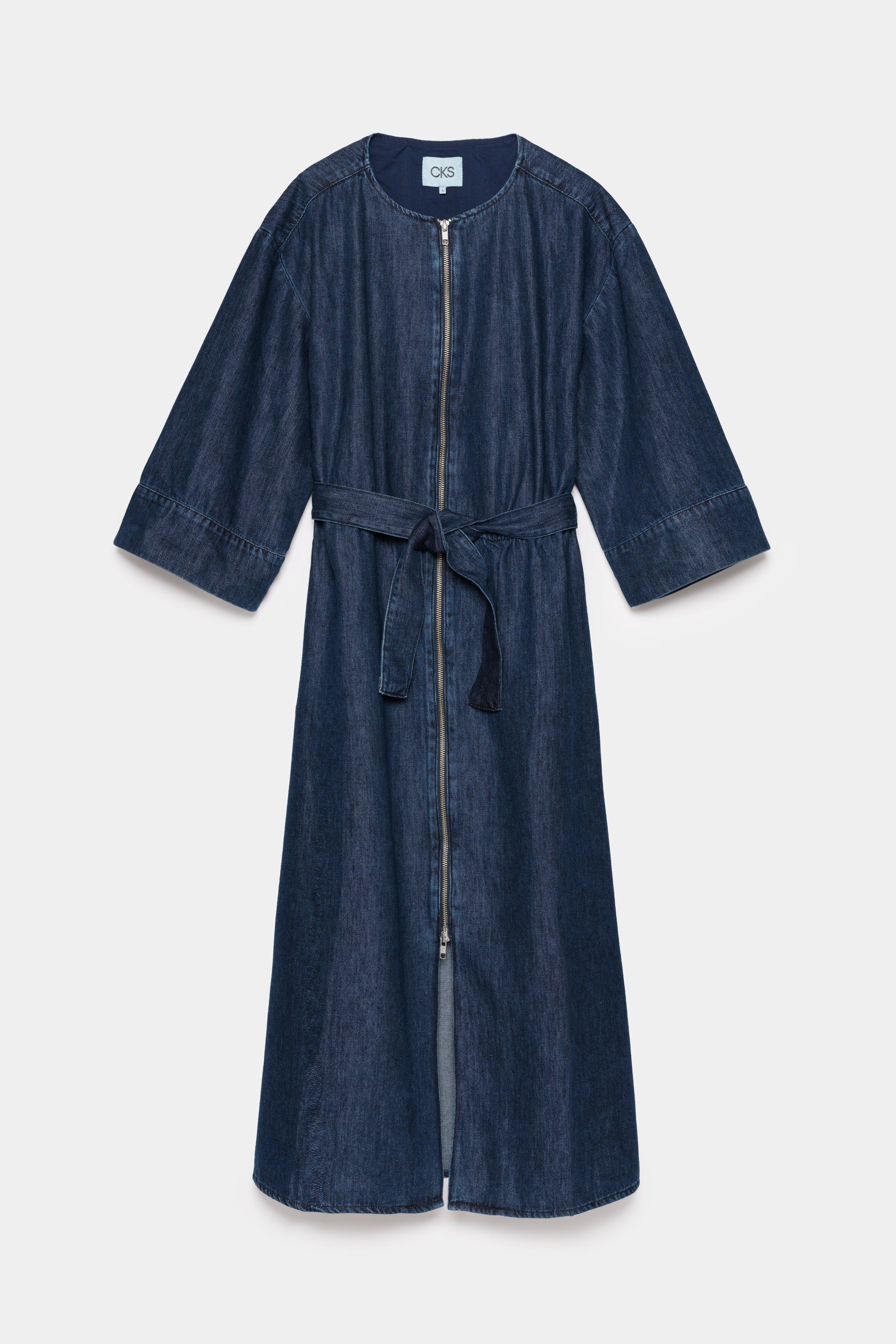 CKS - DREAMER - midi jurk - donkerblauw