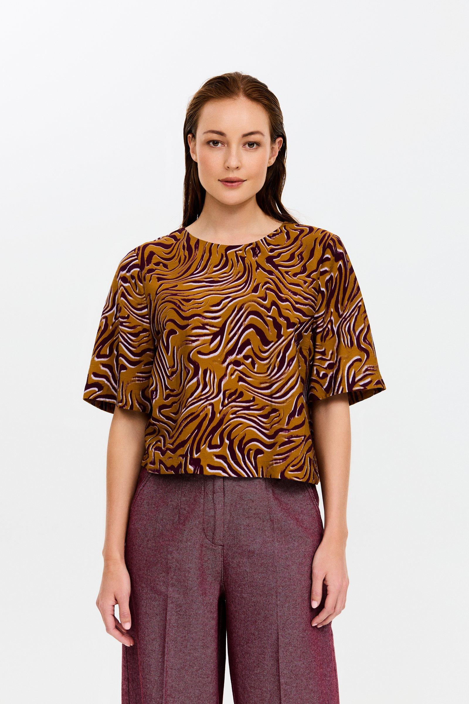 CKS - TIRIAN - blouse short sleeves - brown