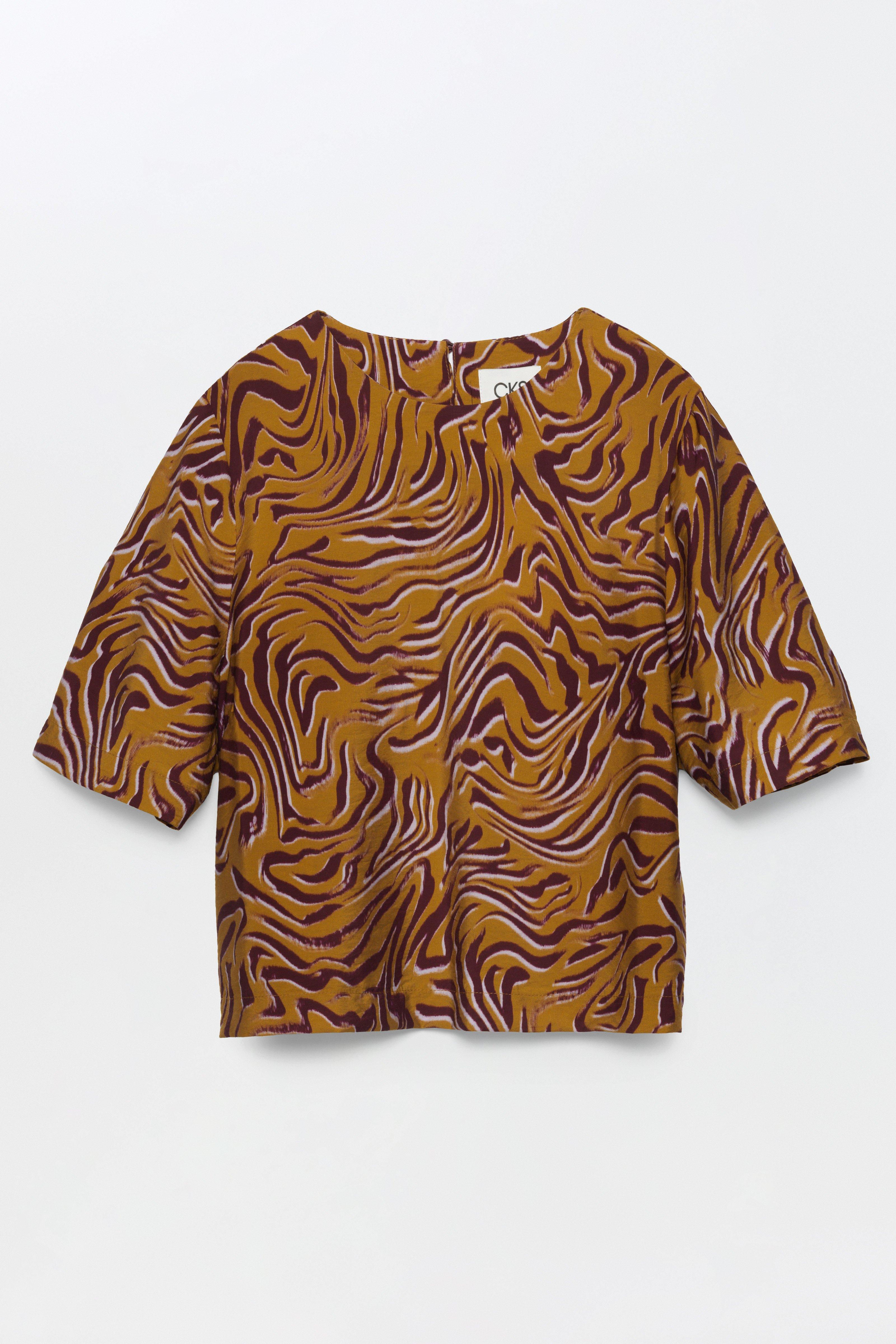 CKS - TIRIAN - Bluse Kurze Ärmel - Braun