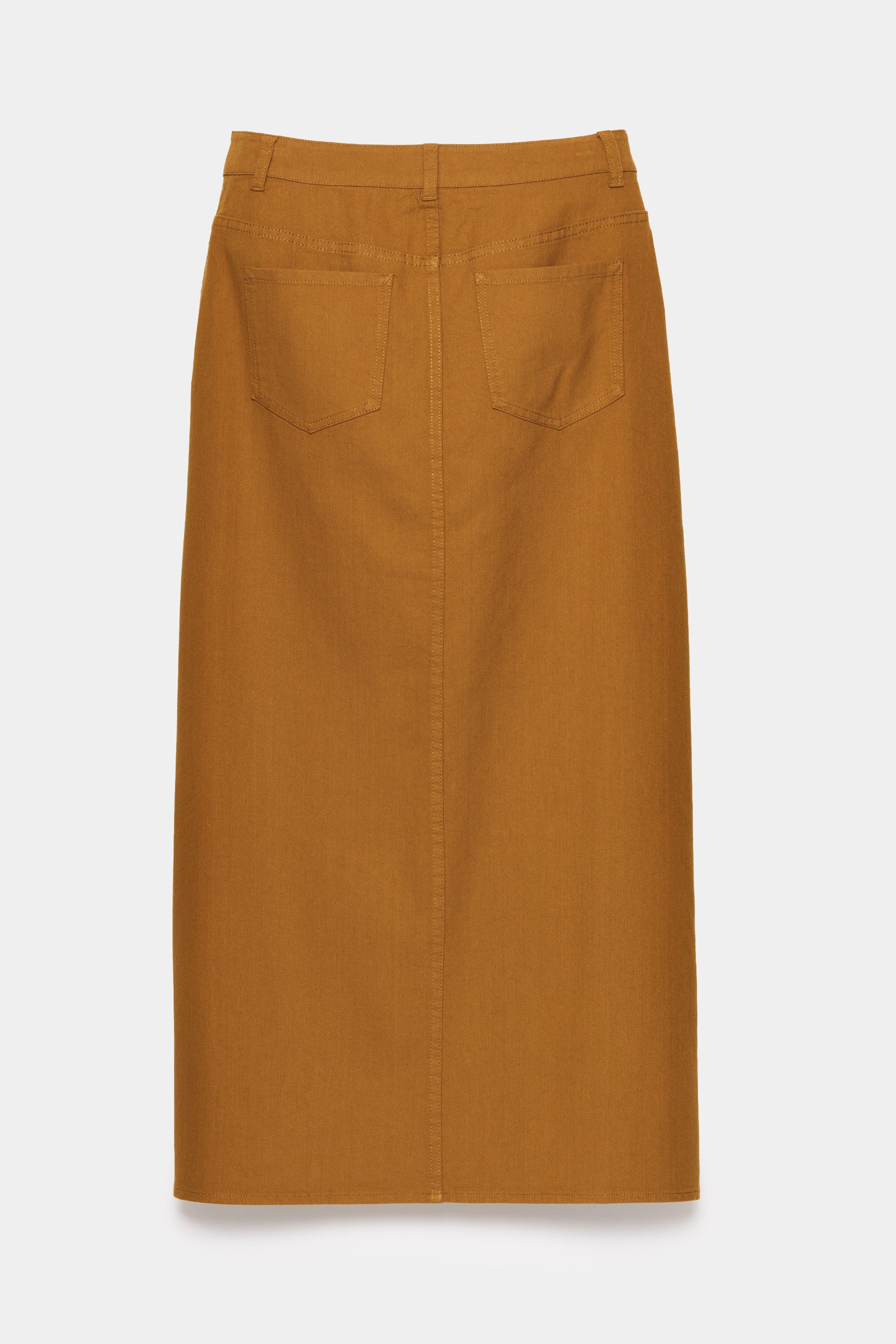 CKS - SKILLED - midi skirt - brown