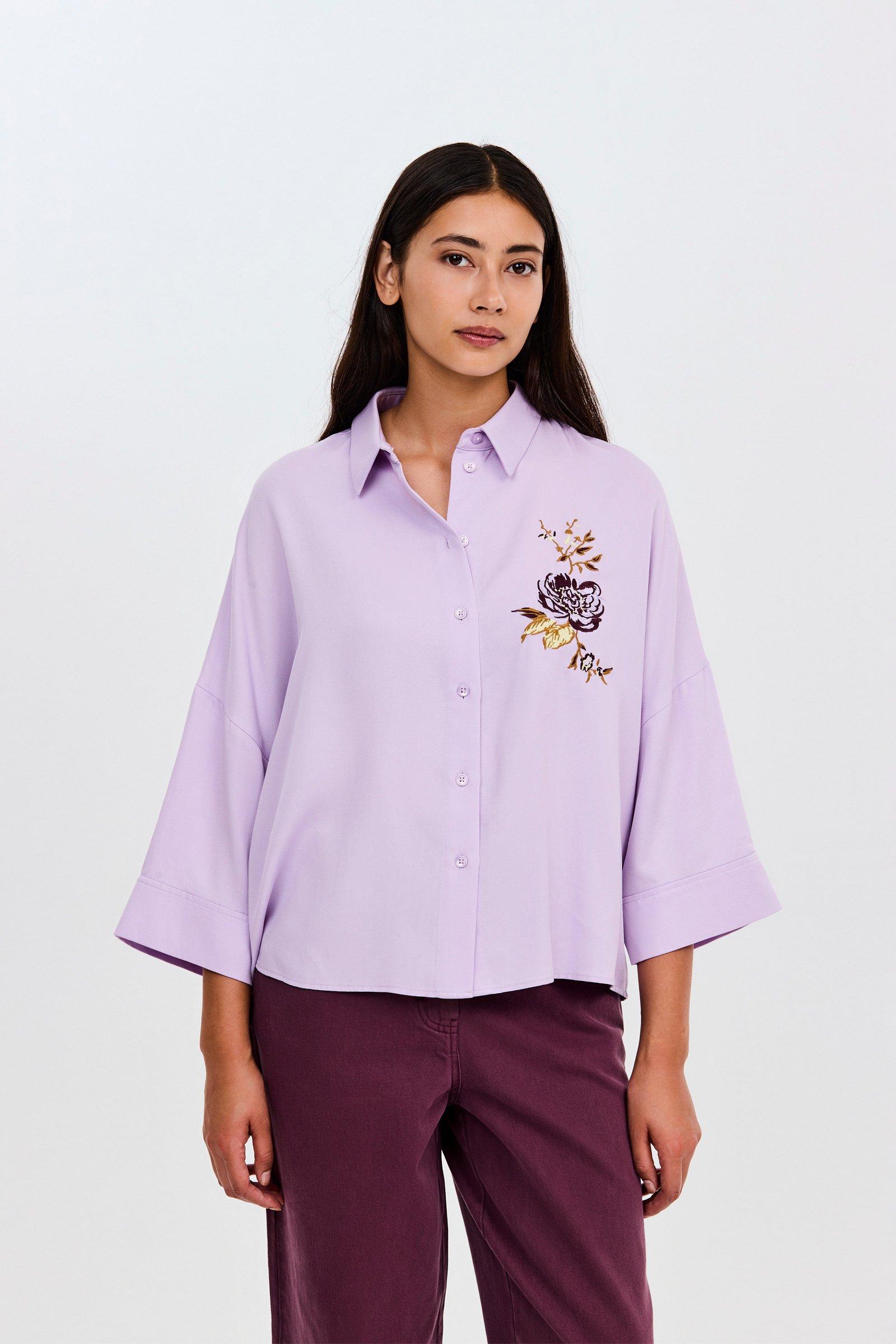 CKS - SELALONG - blouse short sleeves - lila