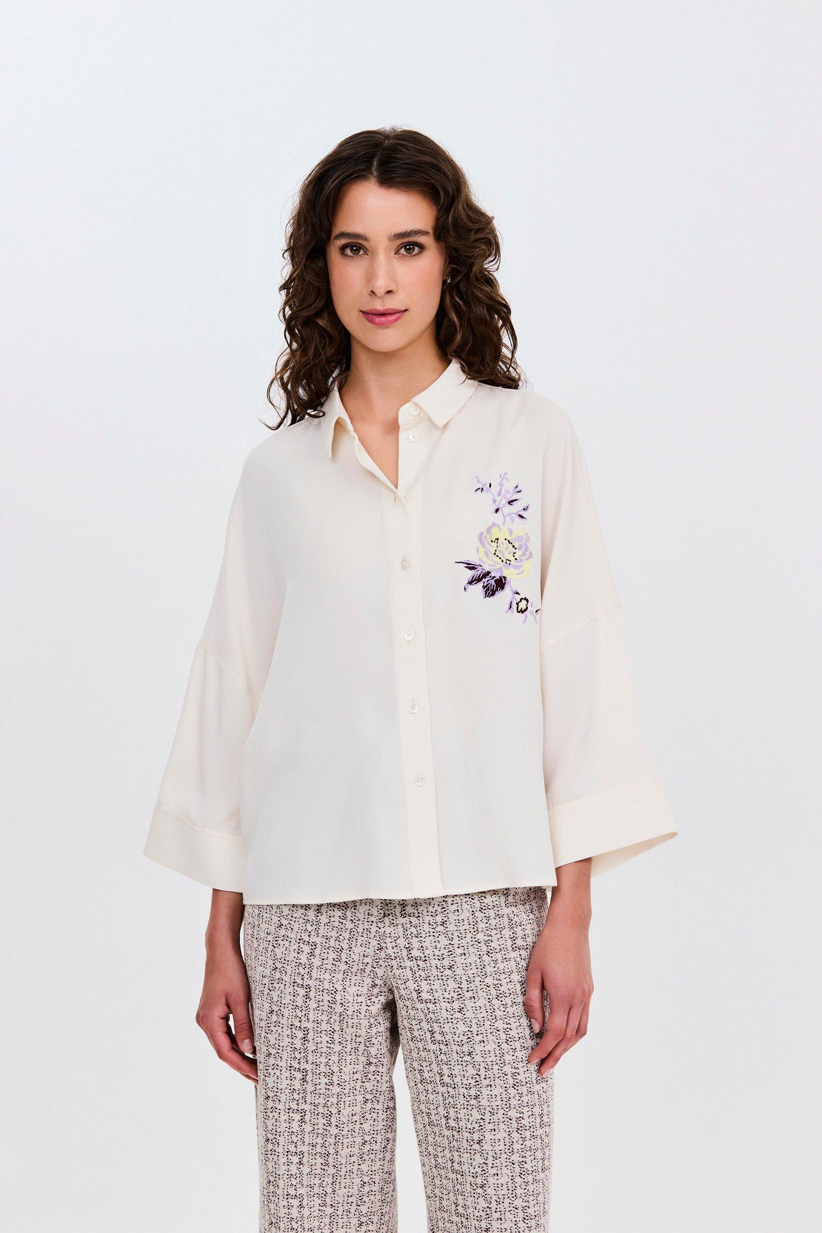 CKS - SELALONG - blouse short sleeves - white